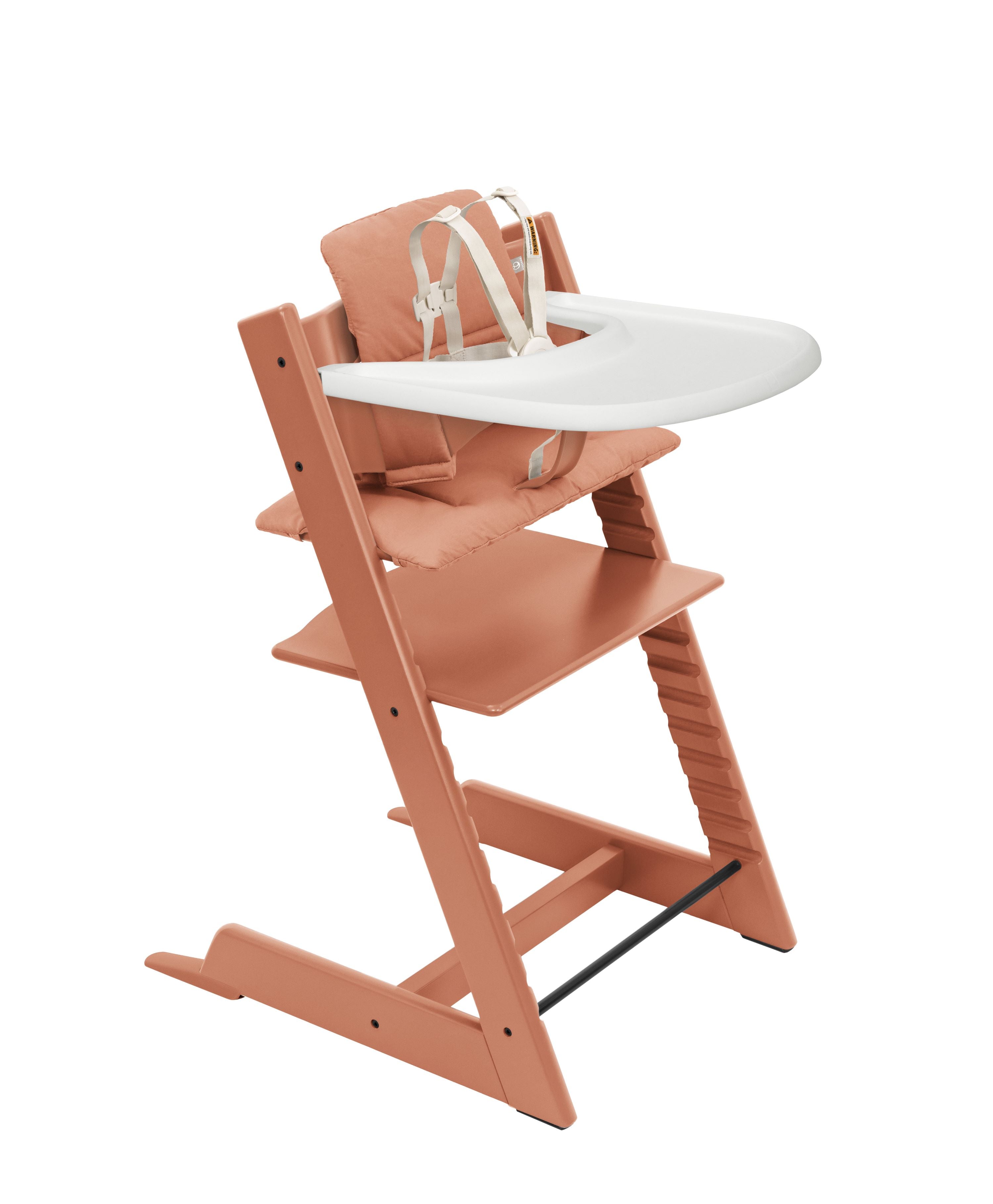 Stokke Tripp Trapp Adjustable High Chair with Cushion & Tray - Ergonomic Baby Feeding Chair for Toddlers - Perfect for Dining, Weaning & Family Mealtime