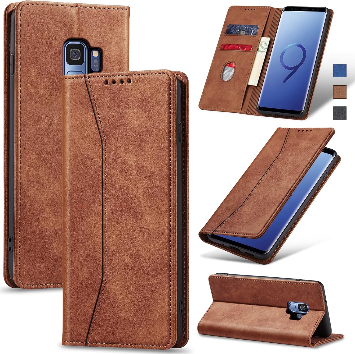 OnePlus 11 5G Leather Magnetic Folio Cover - Premium Protective Phone Case in Black | Slim Fit with Strong Magnetic Closure | Perfect for Work, Travel & Everyday Use