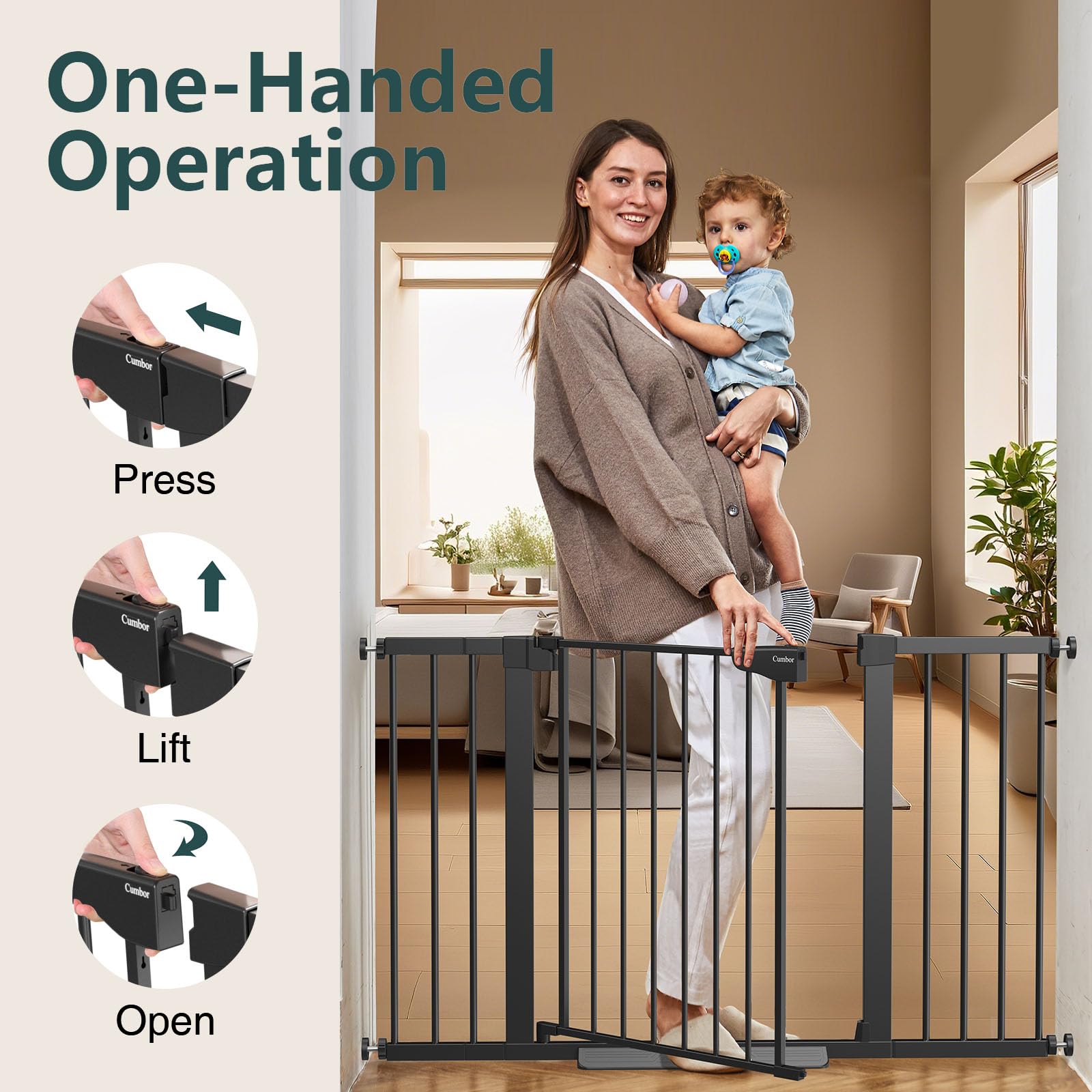 Extra Wide Baby Gate 29.7-51.5