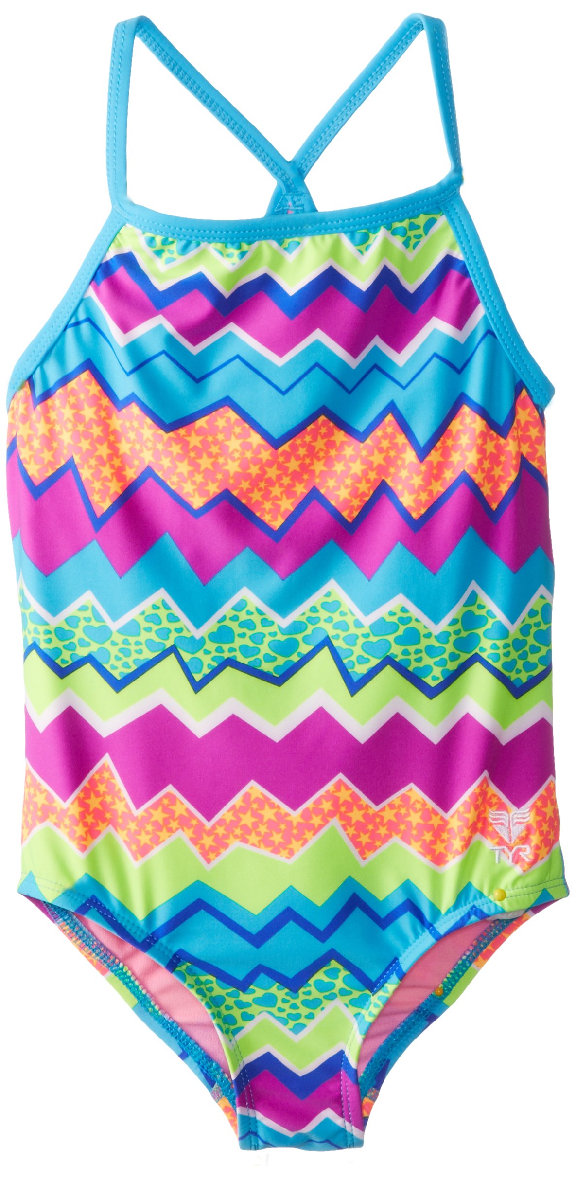 TYR Sport Girl's Swirl Pool Diamond Fit One Piece Swimsuit - Competitive Swimwear for Girls, Training & Pool Practice, UV Protection   (Note: This optimized title includes the brand name, product type, key features, and usage scenarios for better SEO performance and customer understanding)
