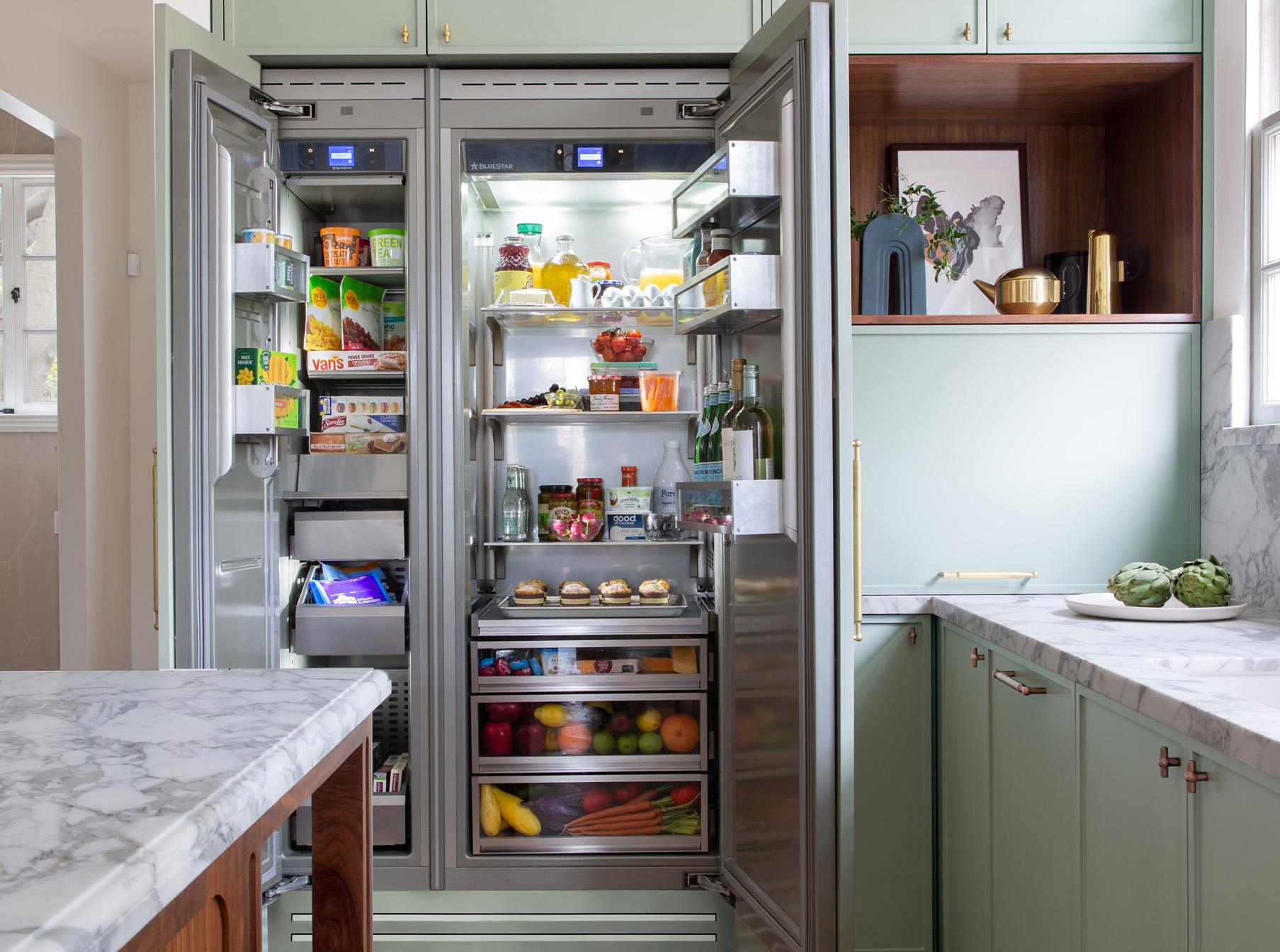Bluestar BIR30R0 30-Inch Built-In Column Refrigerator - Right Swing Door (Stainless Steel) - Perfect for Modern Kitchens, Open Floor Plans & Luxury Home Appliances