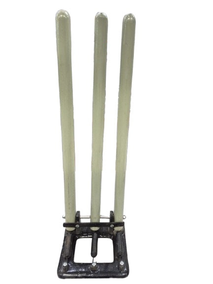 BSM Spring Return Cricket Stump Set - Durable Practice Wickets for Backyard & Training Sessions | Perfect for Cricket Enthusiasts & Coaches