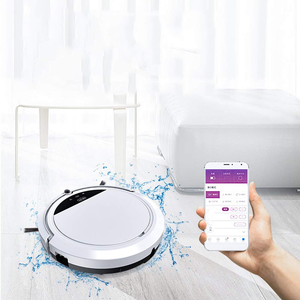 Super Slim Robot Vacuum Cleaner with Mop & Water Tank - Anti-Fall, App Control, Self-Charging - Perfect for Pet Hair, Carpets & Hard Floors - Ideal for Smart Homes & Busy Families