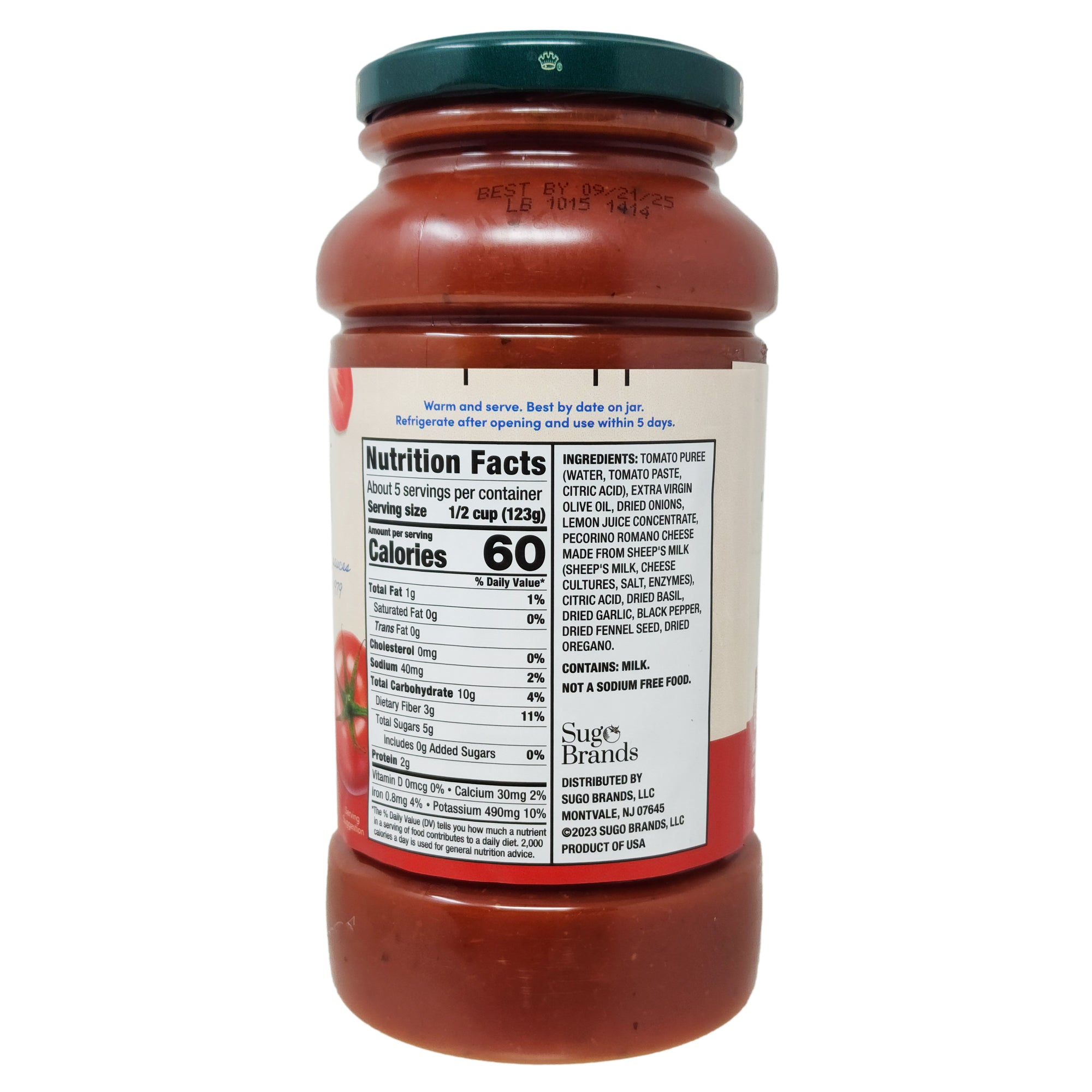 Francesco Rinaldi No Salt Added Pasta Sauce 23.5 oz - Healthy Italian Tomato Sauce for Pasta, Pizza & Cooking - Perfect for Low Sodium Diets & Home Chefs