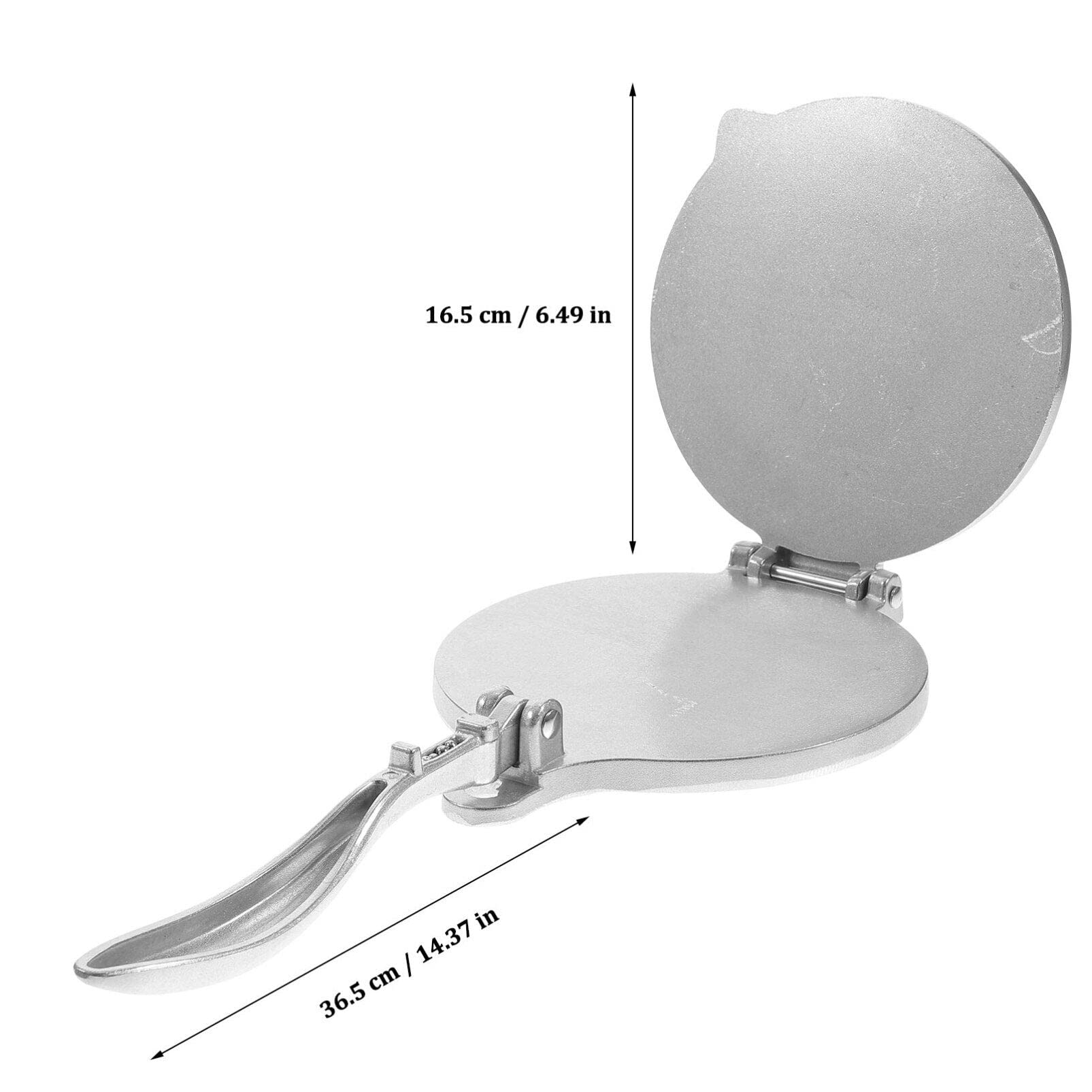 6.5 Inch Tortilla Press - Cast Iron Quesadilla Maker, Dough Press for Homemade Tortillas, Empanadas, Chapati & Roti - Perfect for Mexican, Indian Cuisine & Pizza Making - Silver Finish