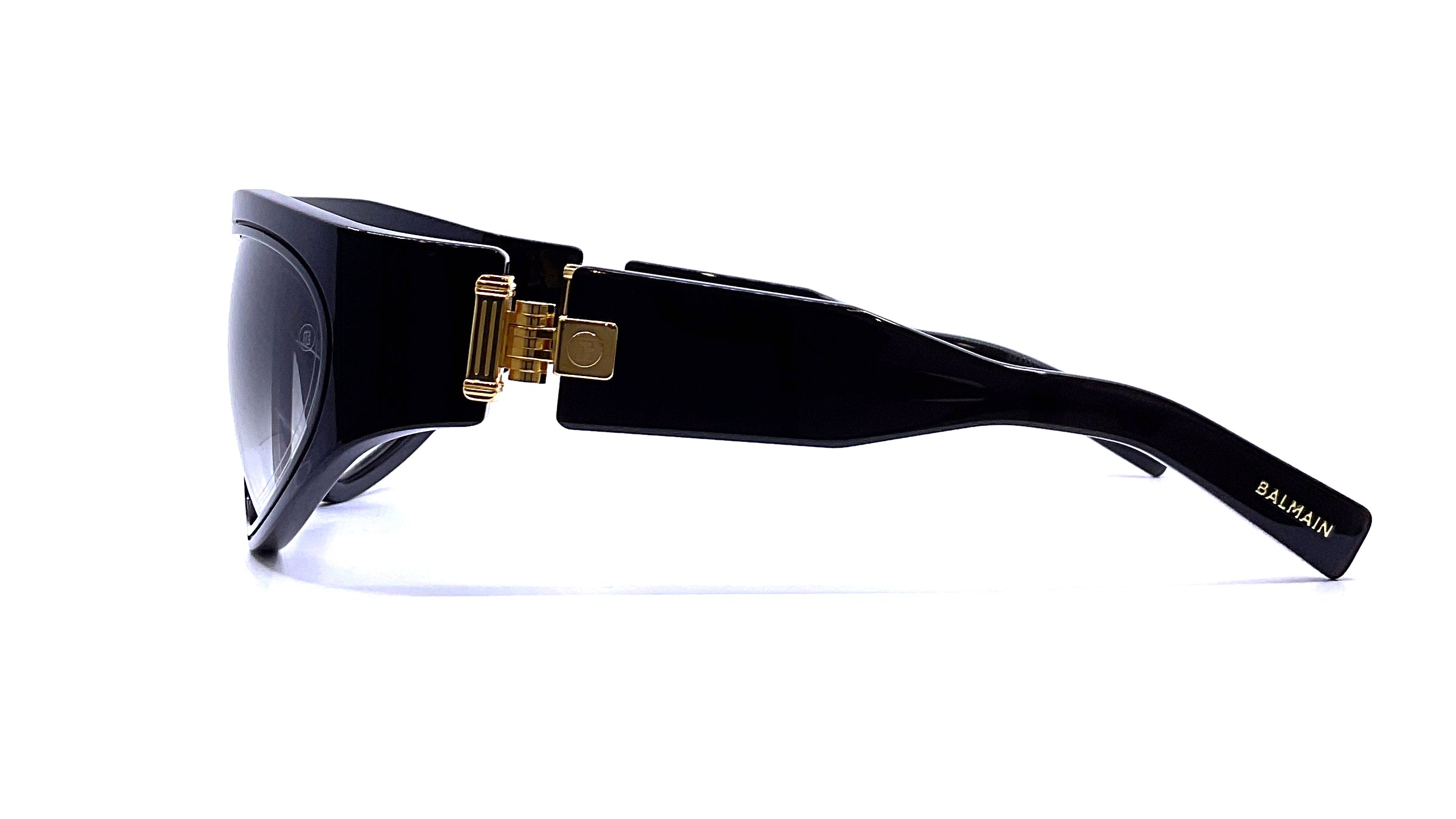 Balmain B Escape Sunglasses - Black Gold/Grey Gradient Aviator Style for Men & Women - Perfect for Outdoor Activities, Travel & Fashion