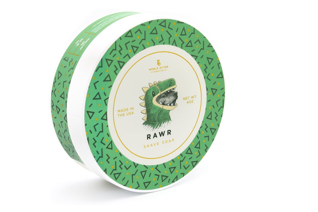 Noble Otter RAWR Shaving Soap for Men - Premium Vegan Shaving Cream with Natural Ingredients - Perfect for Sensitive Skin & Daily Shaving Routine