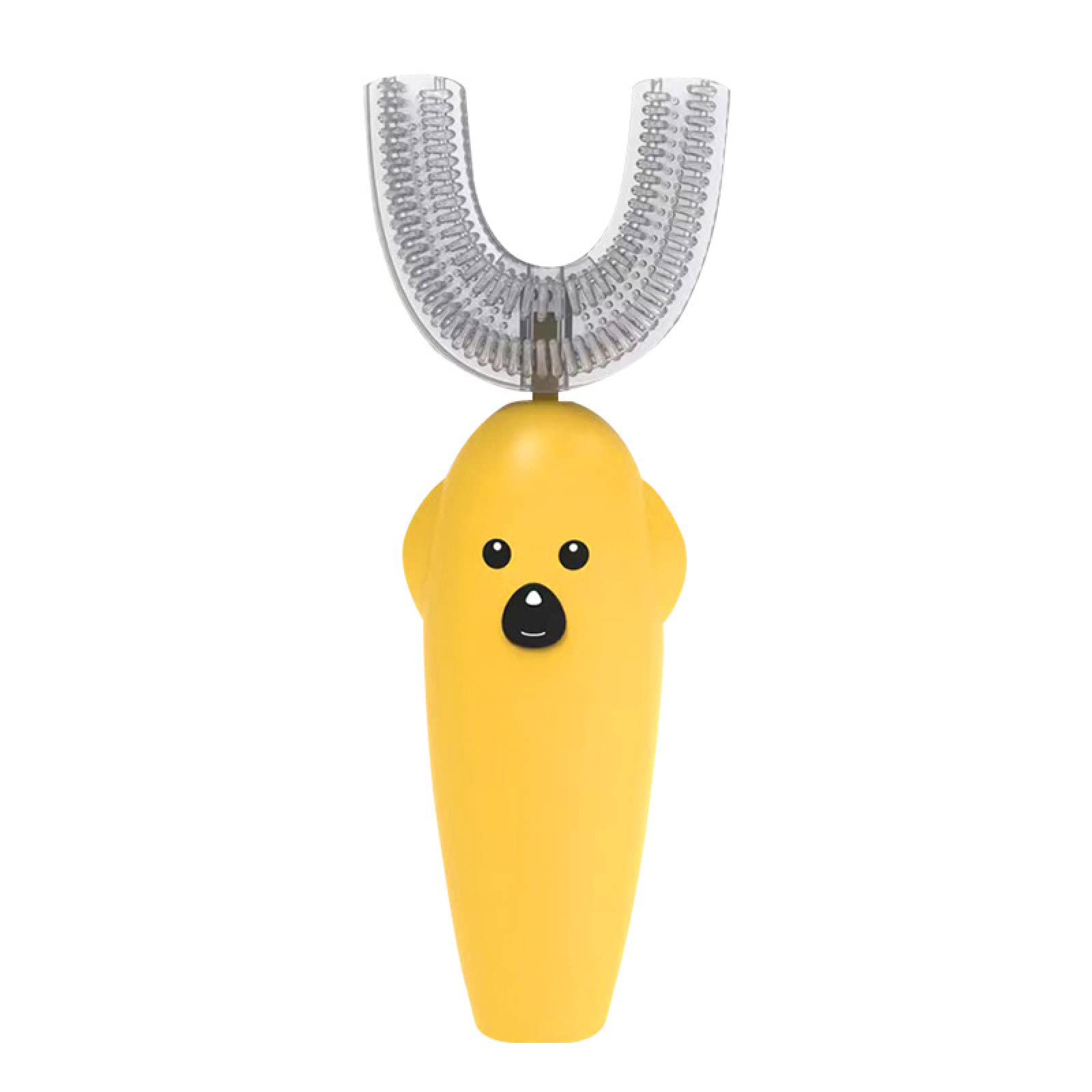 Kids Electric Toothbrush - U-Shaped Automatic Sonic Toothbrush for Children, Soft Bristles & Lazy Brushing Design (Yellow) | Perfect for Daily Oral Care & Travel