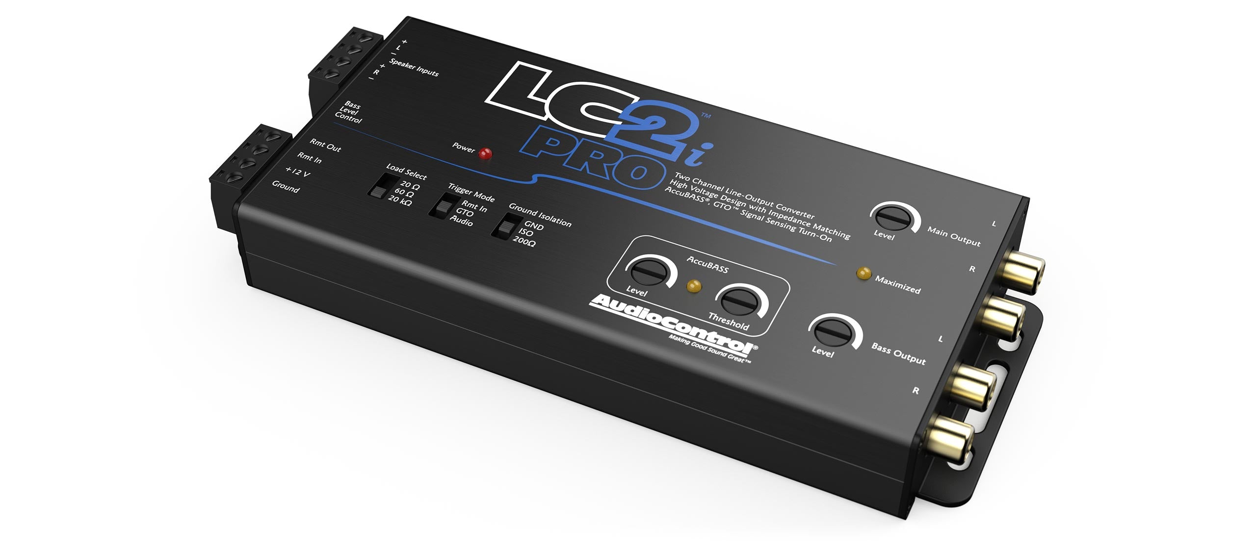 AudioControl LC2i PRO 2 Channel Line Output Converter with AccuBass® - Premium Car Audio System Upgrade for Enhanced Bass & Sound Quality