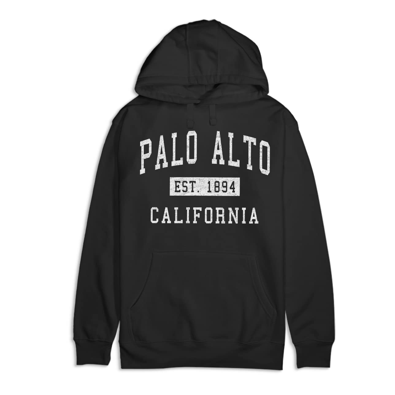 Premium Cotton Hoodie - Hometown Apparel Palo Alto California Classic Established - Soft & Comfortable Pullover for Casual Wear, Street Style & Outdoor Activities