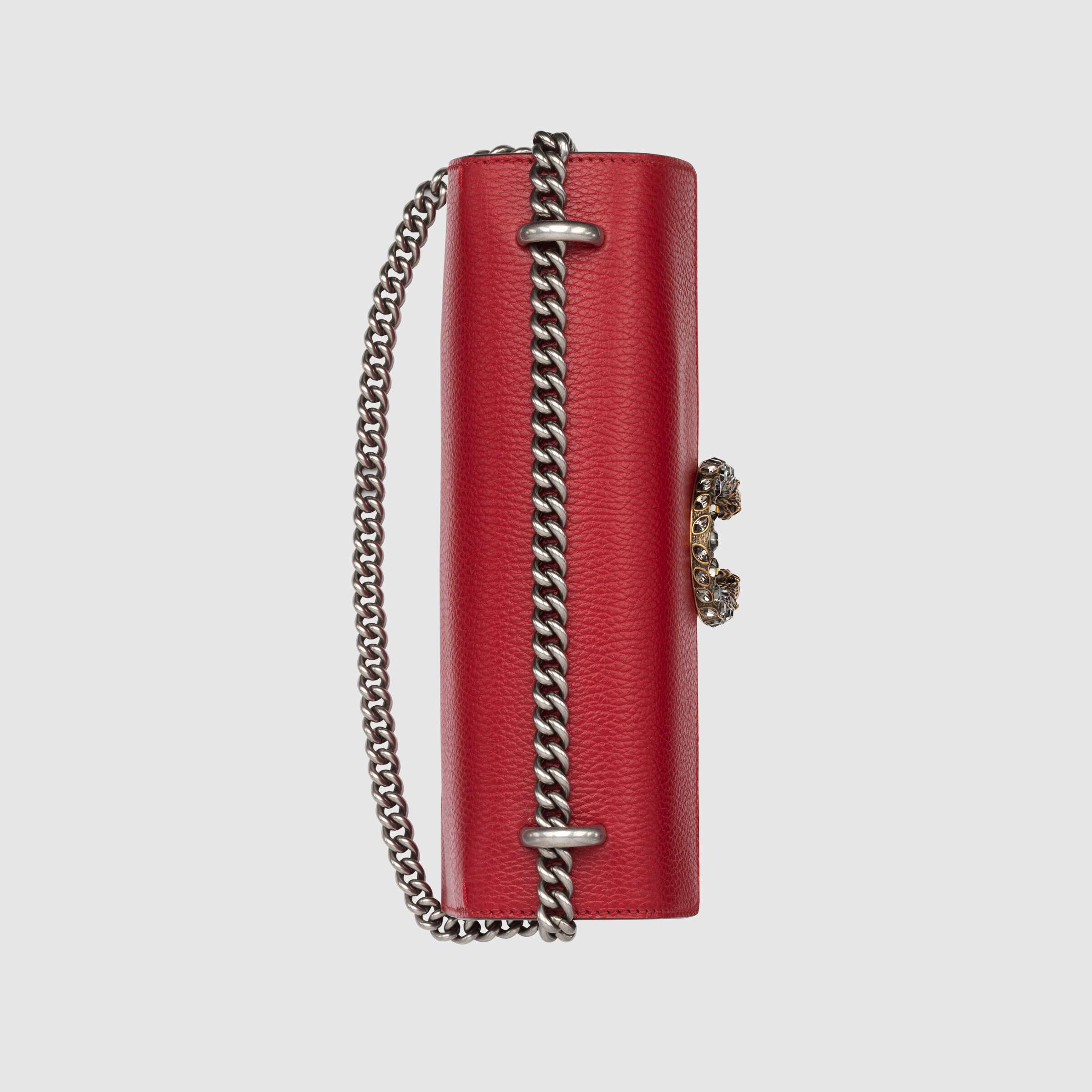 Gucci Dionysus Small Shoulder Bag in Hibiscus Red Leather - Luxury Crossbody Purse for Women, Perfect for Date Night & Evening Events