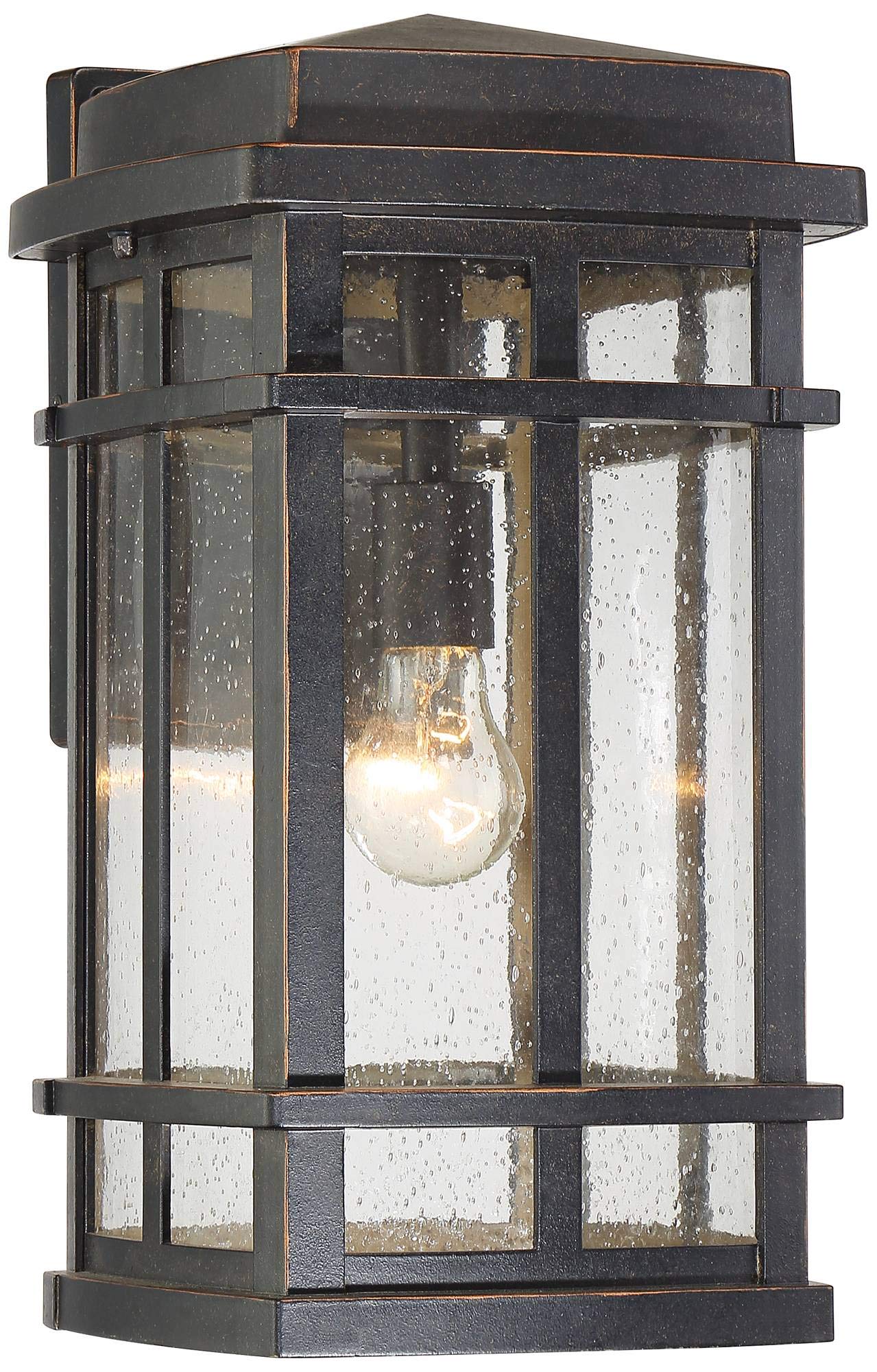 John Timberland Neri Mission Industrial Box-Shaped Outdoor Wall Light Fixture - Oil Rubbed Bronze 16