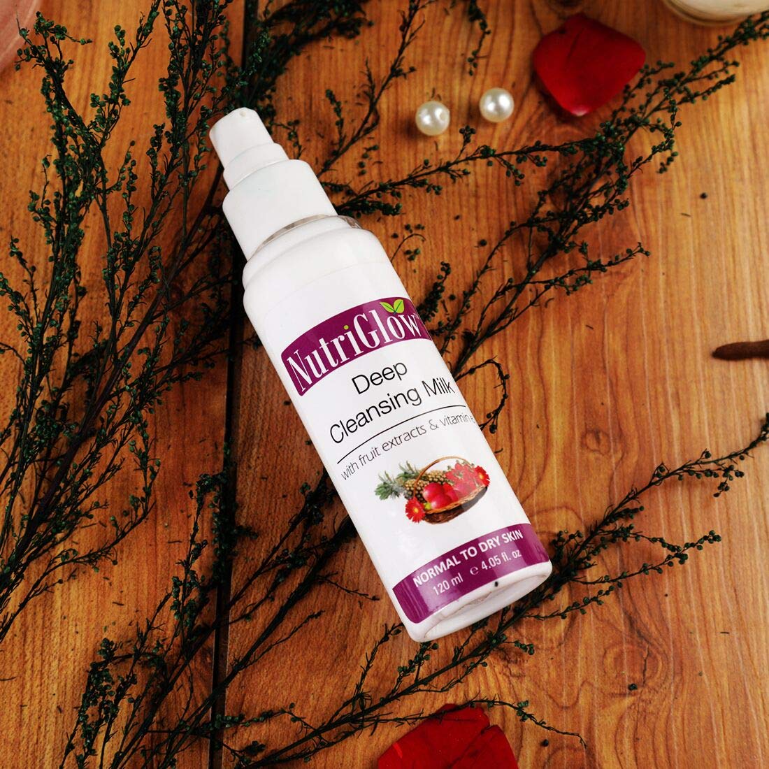 NutriGlow Deep Cleansing Milk with Fruit Extracts & Vitamin E - 120ml (Pack of 2) | Gentle Face Wash for Radiant Glow & Clear Skin | Perfect for Daily Skincare Routine & Travel