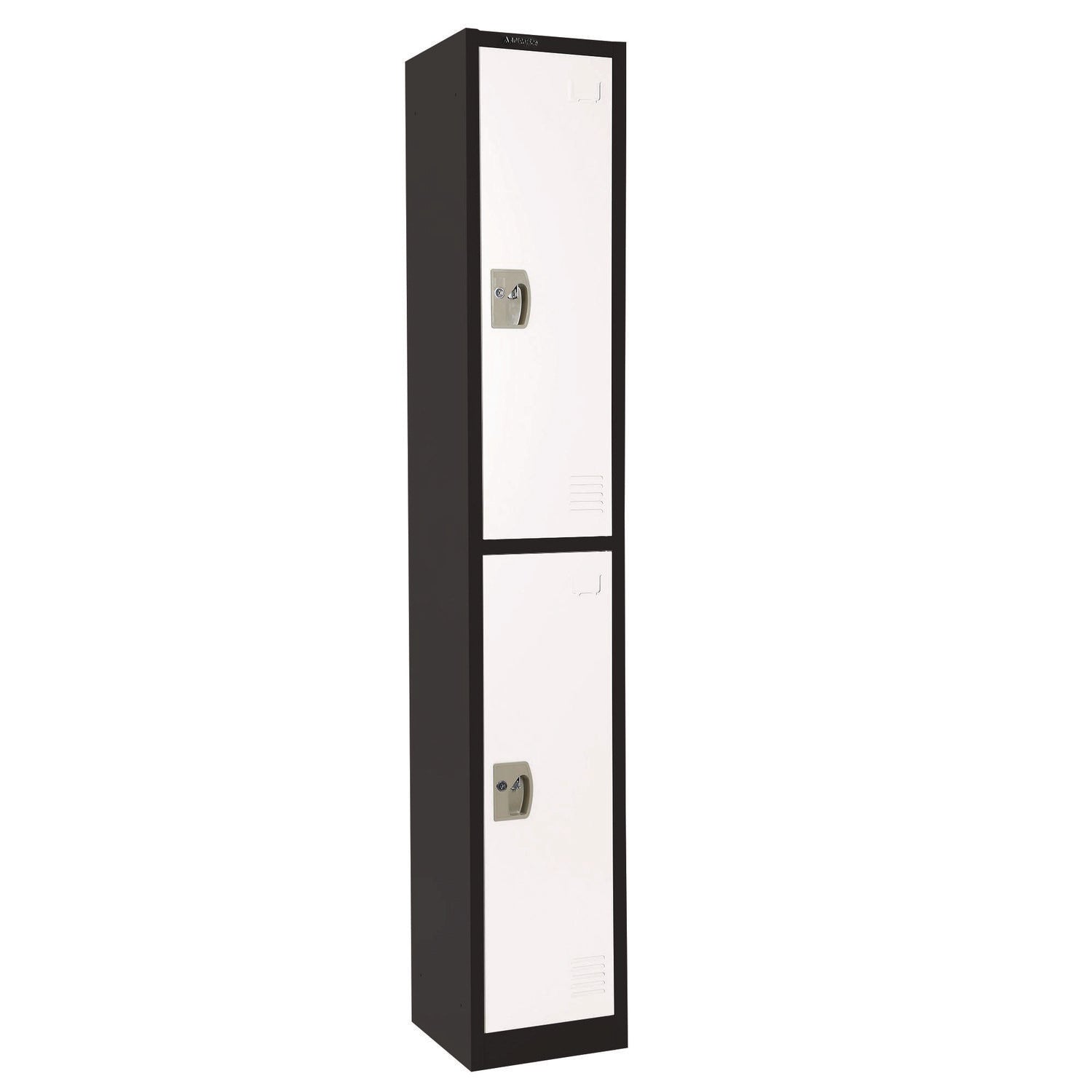 AdirOffice Steel Storage Locker - 2 Compartment Metal Locker Cabinet (12