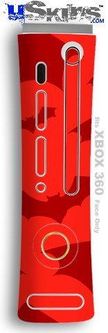 XBOX 360 Custom Faceplate Skin - Deathrock Bats Red Design | Protective Cover for Gaming Console | Perfect for Gamers & Collectors | Enhance Your Gaming Setup