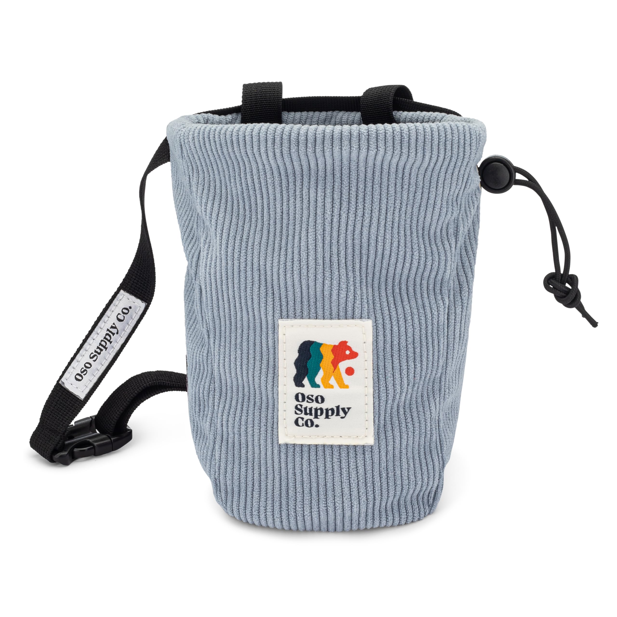 Vintage Corduroy Chalk Bag for Rock Climbing & Bouldering - Adjustable Belt & Zippered Pocket Chalk Bucket - Essential Rock Climbing Gear for Indoor Gym & Outdoor Climbing - Perfect for Training, Competitions & Adventure Sports