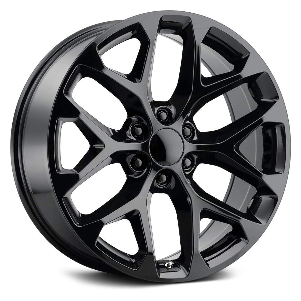 SNOWFLAKE Custom Alloy Wheels 20x9 +27 Offset 6x139.7 Bolt Pattern 78.1mm Hub Gloss Black Rims - Perfect for Trucks & SUVs Off-Roading & Street Performance
