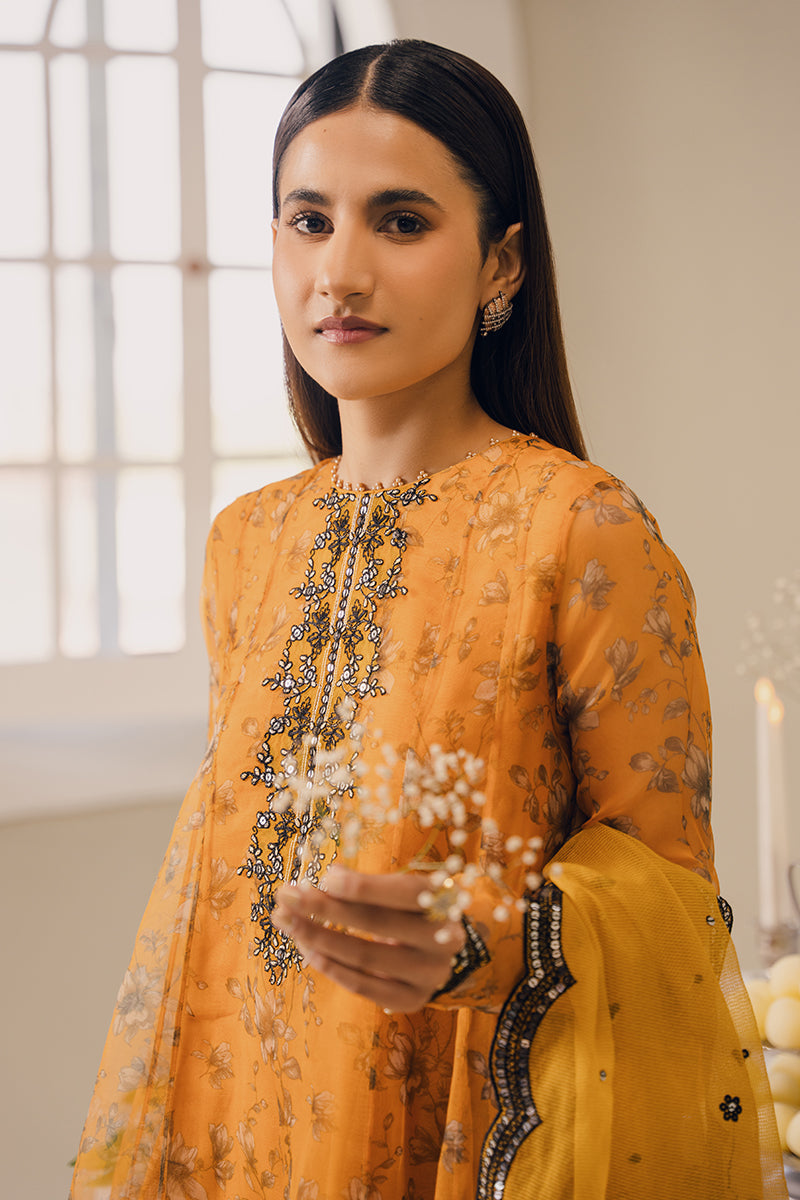 Elegant HARVEST GOLD 2PC Set (Embroidered Shirt & Dupatta) - Traditional Indian Ethnic Wear for Weddings, Festivals & Special Occasions