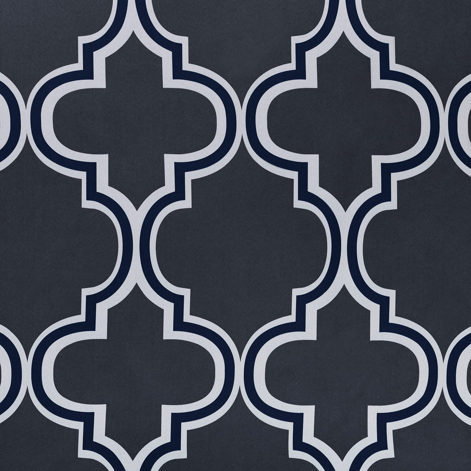 Bohemian Trellis Printed Blackout Grommet Curtain Panel Set - 2 Panels, 84 Inch Length, Room Darkening Window Drapes for Living Room & Bedroom