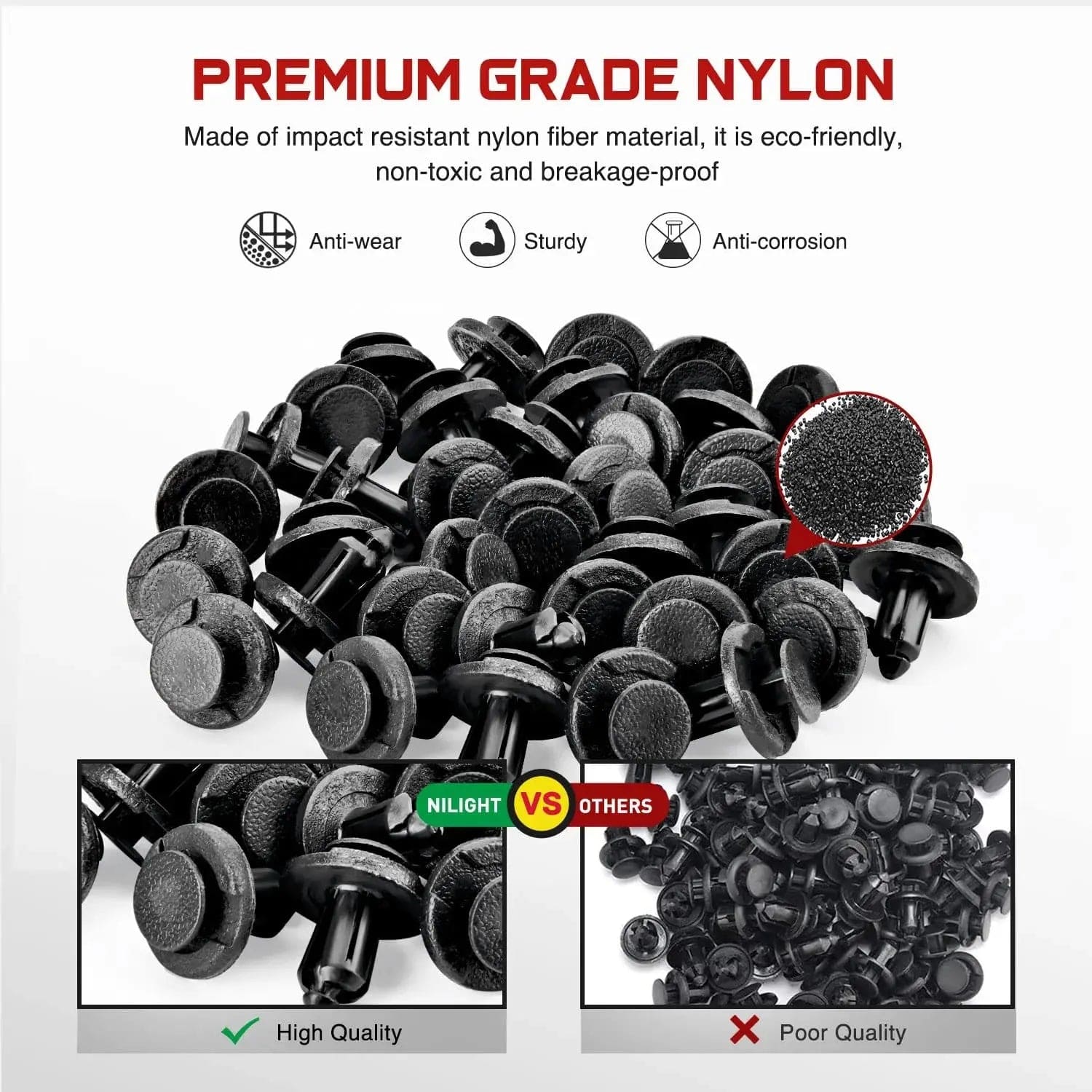 40 Pcs 20mm Hole 8mm Front Bumper & Radiator Support Push Retainer Clips 11296 AG000 - Compatible with Nissan & Infiniti Vehicles - Perfect for Bumper Repair & Radiator Installation