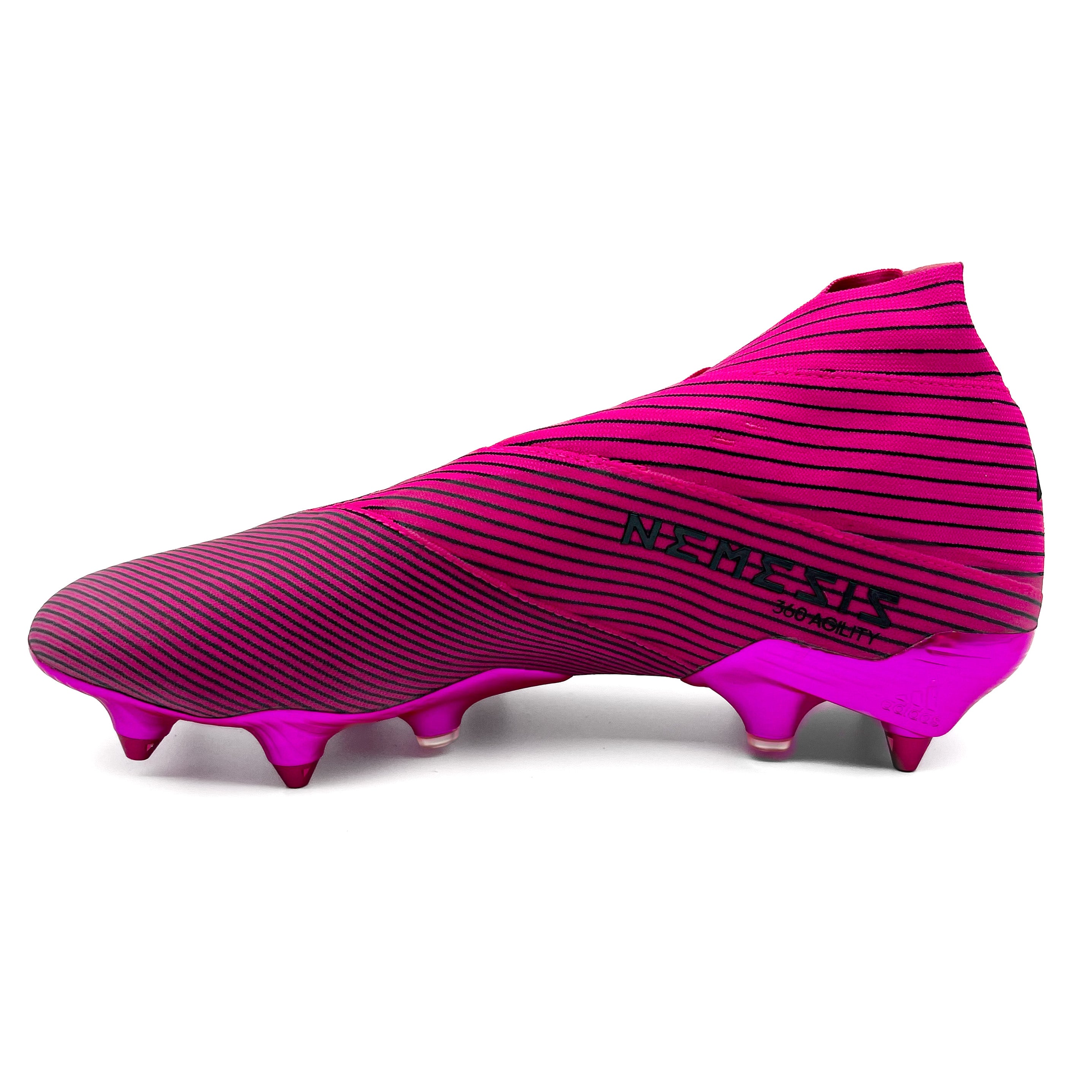 Adidas Nemeziz 19+ Firm Ground Soccer Cleats in Shock Pink - High-Performance Football Boots for Speed & Agility | Perfect for Competitive Matches & Training Sessions