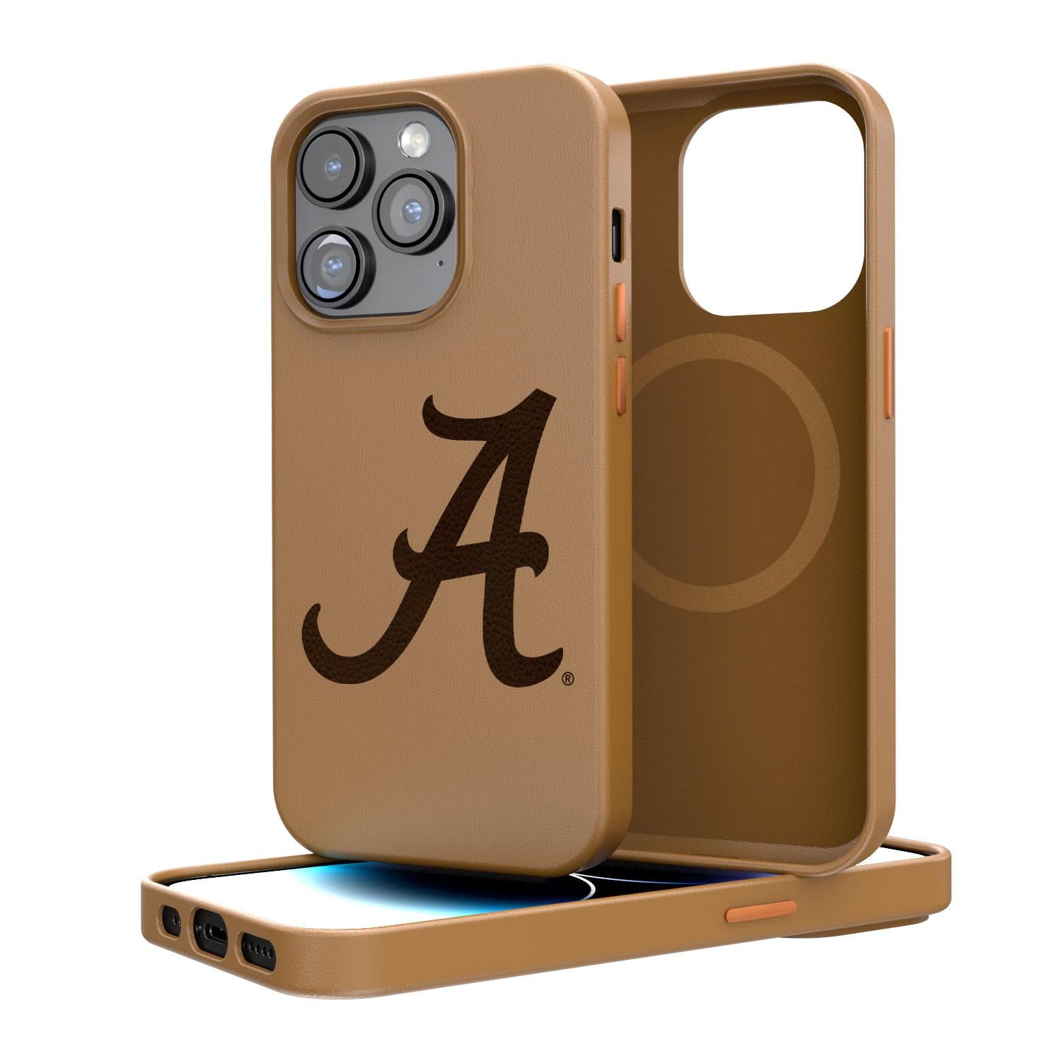 Alabama Crimson Tide Wooden Magnetic Phone Case - Personalized Woodburned Design for iPhone & Samsung - Perfect for Game Day & Fan Gifts