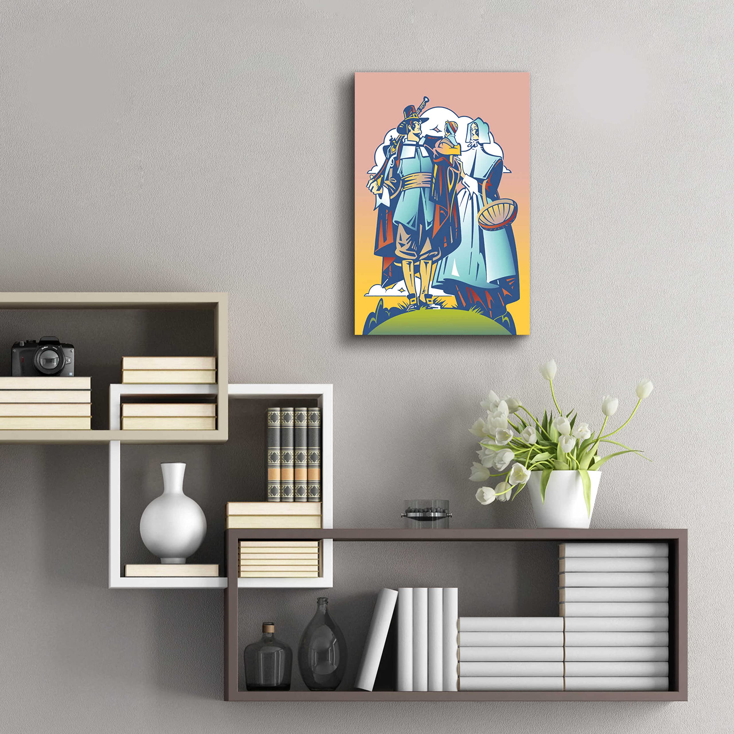 Epic Art 'New Pilgrim' by David Chestnutt - 16x24 Inch Acrylic Glass Wall Art Painting - Modern Home Decor for Living Room, Bedroom & Office