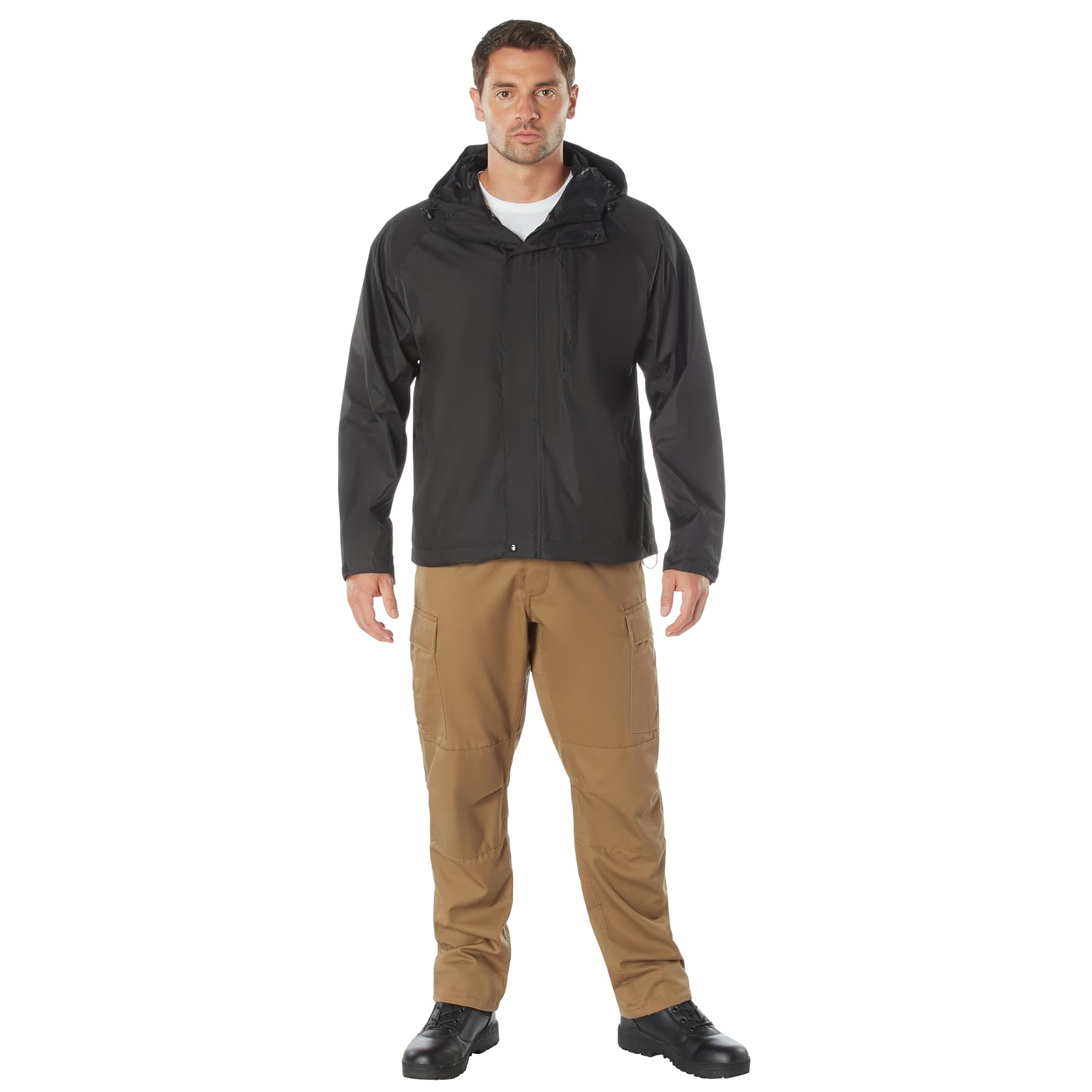 Rothco Lightweight Waterproof Packable Rain Jacket for Men & Women - Outdoor Hiking, Camping, Travel, and Everyday Use
