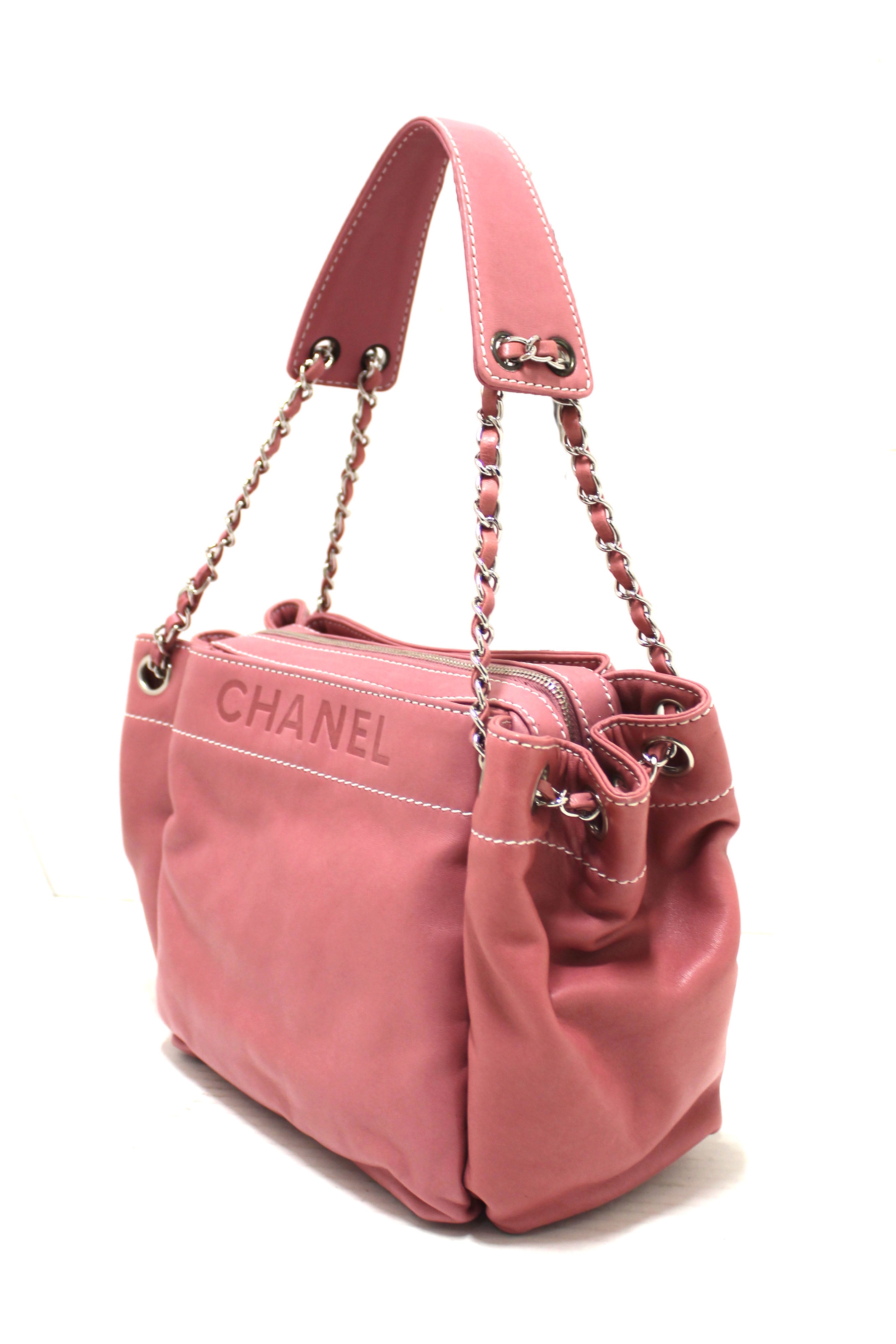 Authentic Chanel Pink Lambskin Leather Shoulder Bag for Women | Luxury Designer Handbag | Perfect for Parties, Weddings & Special Occasions