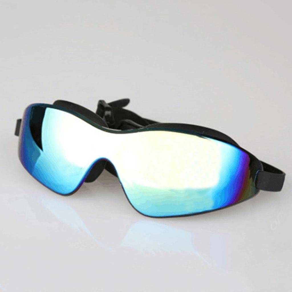 TJLSS Professional Anti-Fog UV Protection Swimming Goggles - Big Frame Waterproof Swim Glasses for Men & Women - Ideal for Pool, Beach & Competitive Swimming (Black, One Size)
