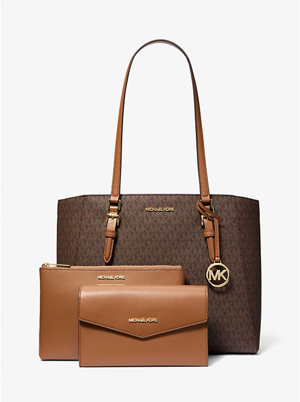 Michael Kors Charlotte Large 3-in-1 Tote Crossbody Handbag - Genuine Leather Purse for Women, Work, Travel & Everyday Use
