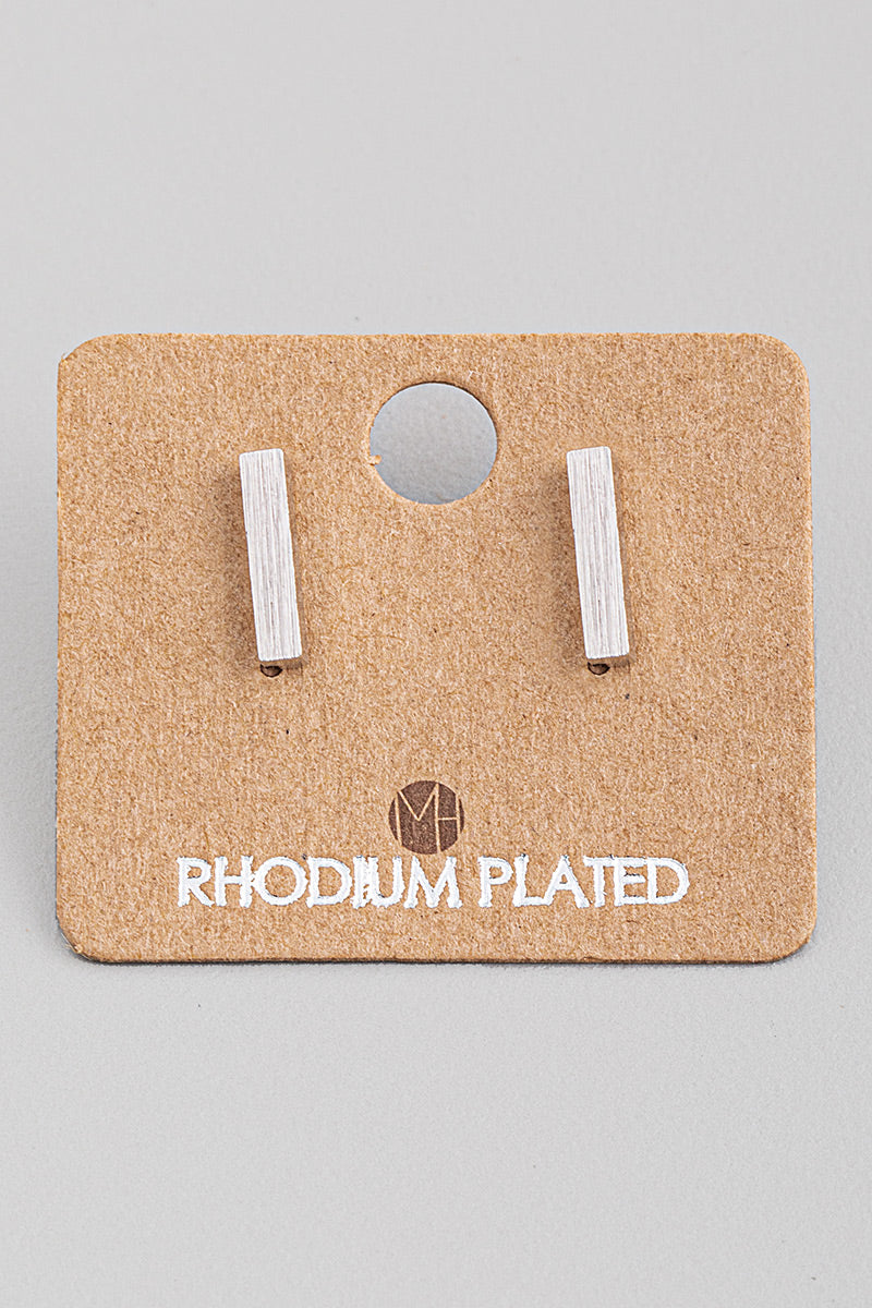 Elegant Dainty Bar Stud Earrings for Women - Minimalist Gold & Silver Hoop Earrings for Everyday Wear, Gift & Special Occasions