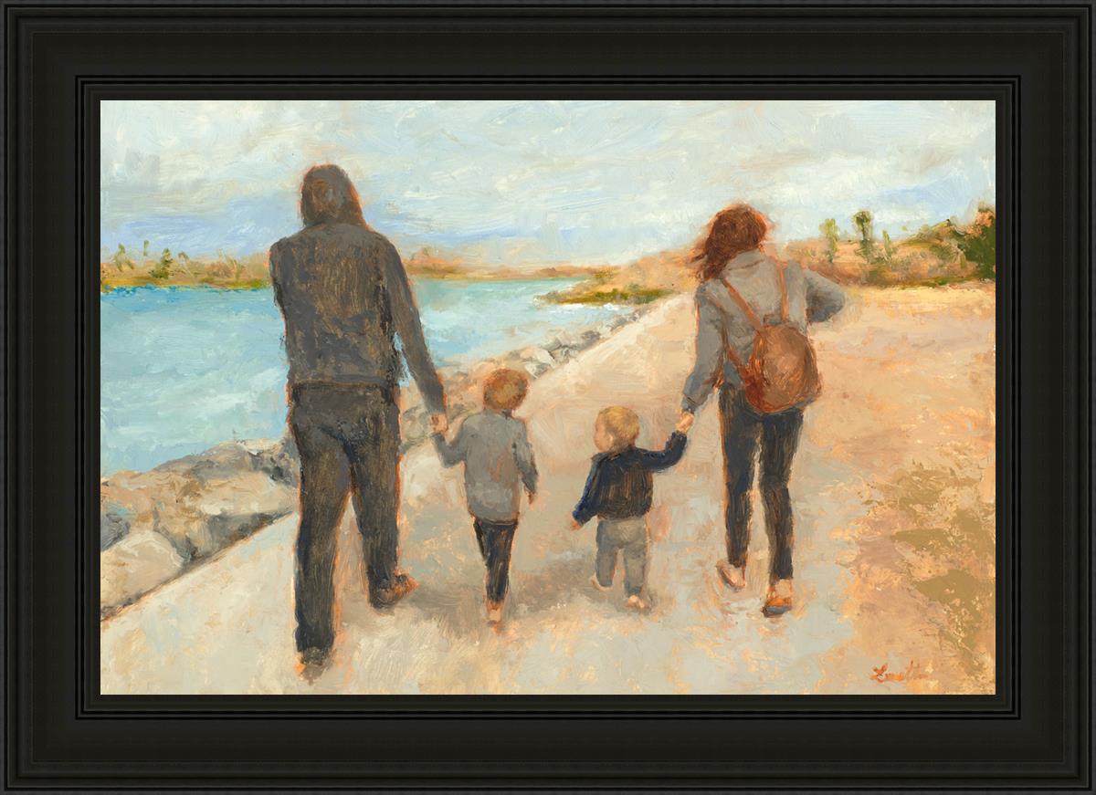 Family Walk On The Beach - Comfortable & Stylish Beach Sandals for Women, Men and Kids | Perfect for Summer Vacations, Seaside Strolls and Outdoor Adventures