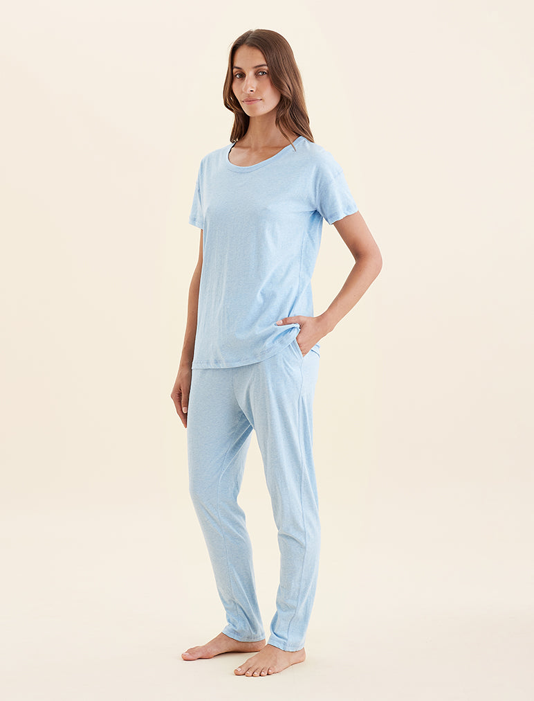 Jada Organic Cotton Knit Tee - Soft Sustainable Women's T-Shirt for Casual Wear & Everyday Comfort | Eco-Friendly Fashion