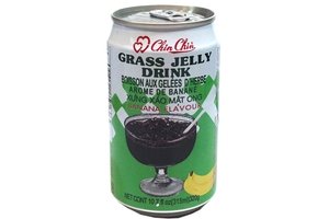 Premium Banana Flavor Grass Jelly Drink - 10.7 fl oz (24-Pack) | Refreshing Asian Dessert Beverage for Summer, Parties & Healthy Snacking