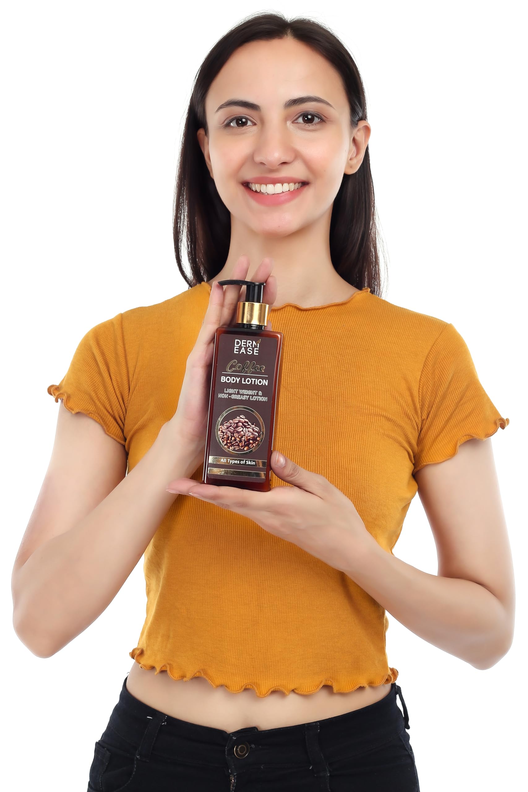 DERM EASE Coffee Body Lotion for Dry Skin - Winter Moisturizing Cream with Instant Smoothing & Purifying Effects | 250ml | Perfect for Daily Hydration & Nighttime Skin Repair