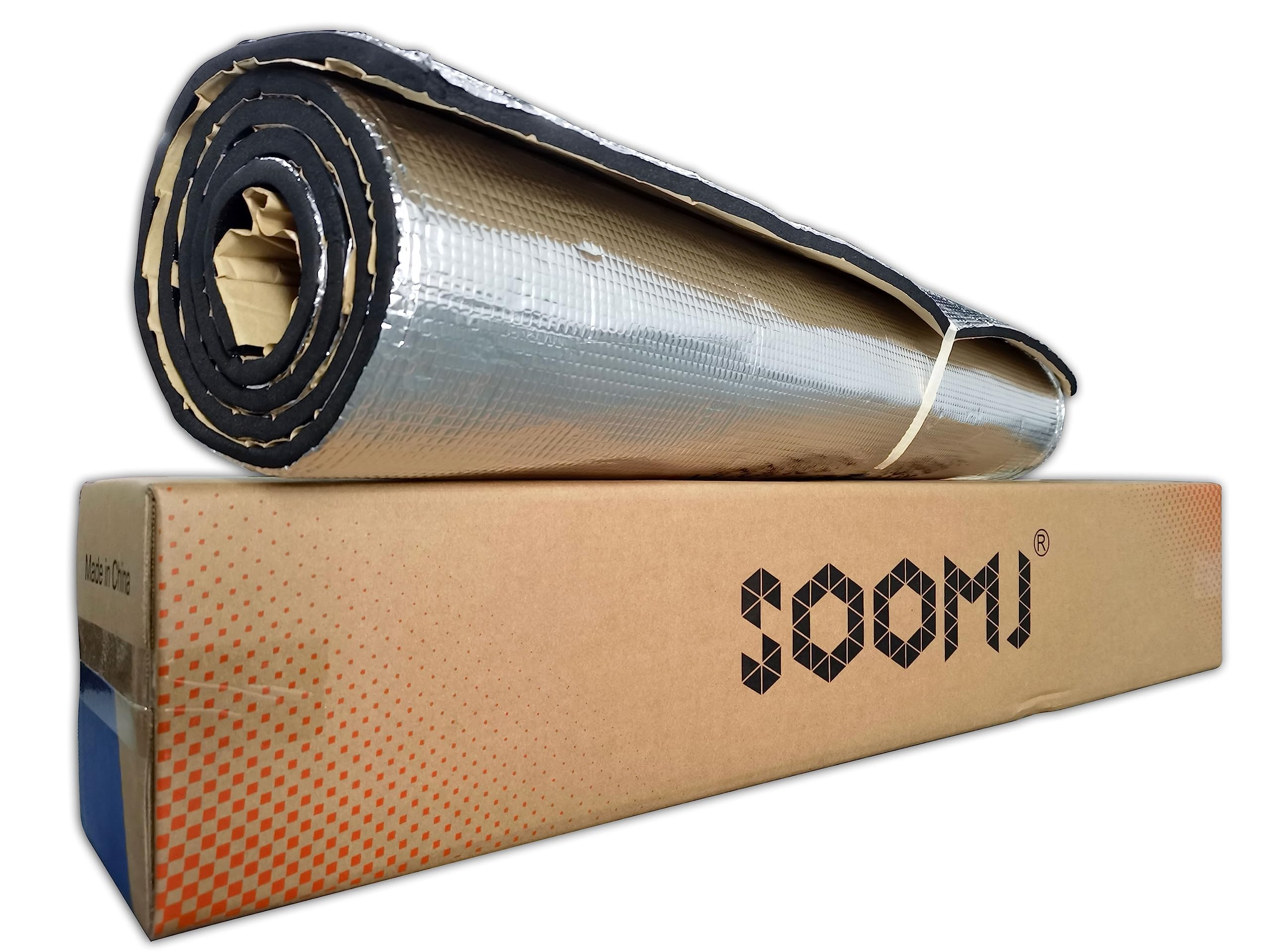 SOOMJ Heat Shield & Sound Deadening Mat - Aluminum Foil Insulation for Car Engine & Vehicle Noise Reduction - Perfect for Automotive, RV, and Boat Soundproofing Applications