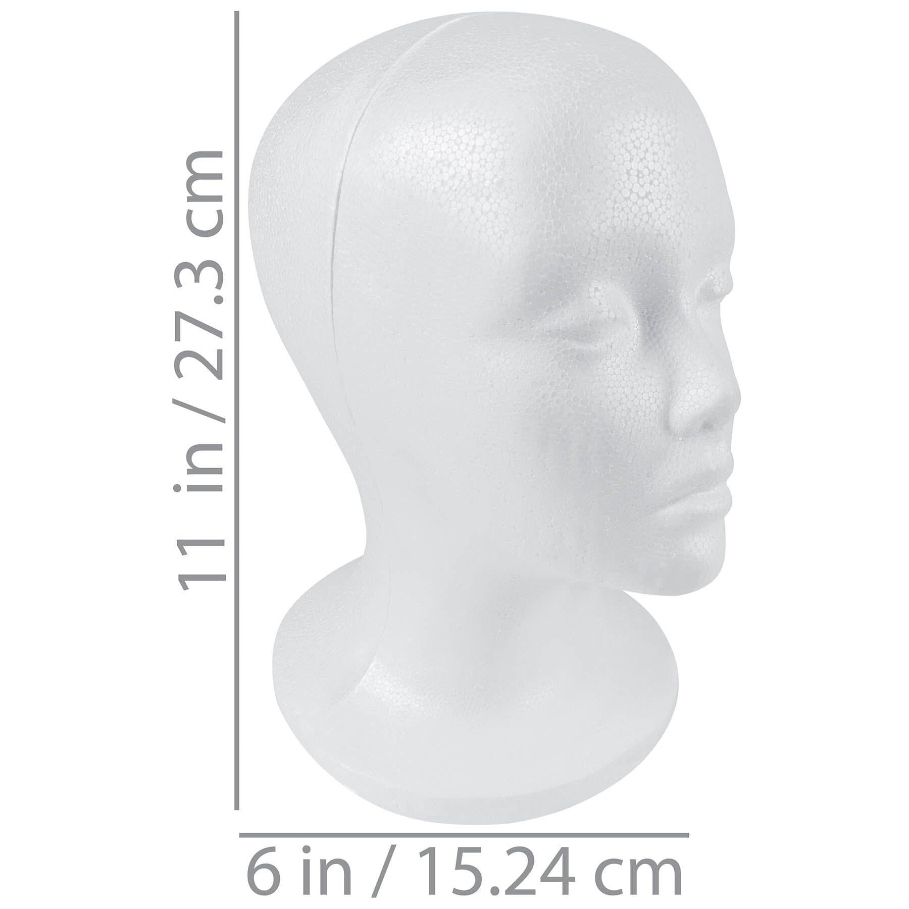 Styrofoam Mannequin Head for Wigs & Hats - Adjustable Stand for Hairstyling, Cosmetology & Salon Display - Perfect for Wig Making, Hat Display & Beauty Training