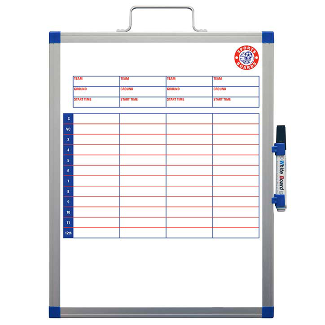 Cricket Large Coaches Board - 36cm x 46cm Whiteboard for Cricket Coaching, Training & Strategy Planning | Perfect for Coaches, Players & Teams