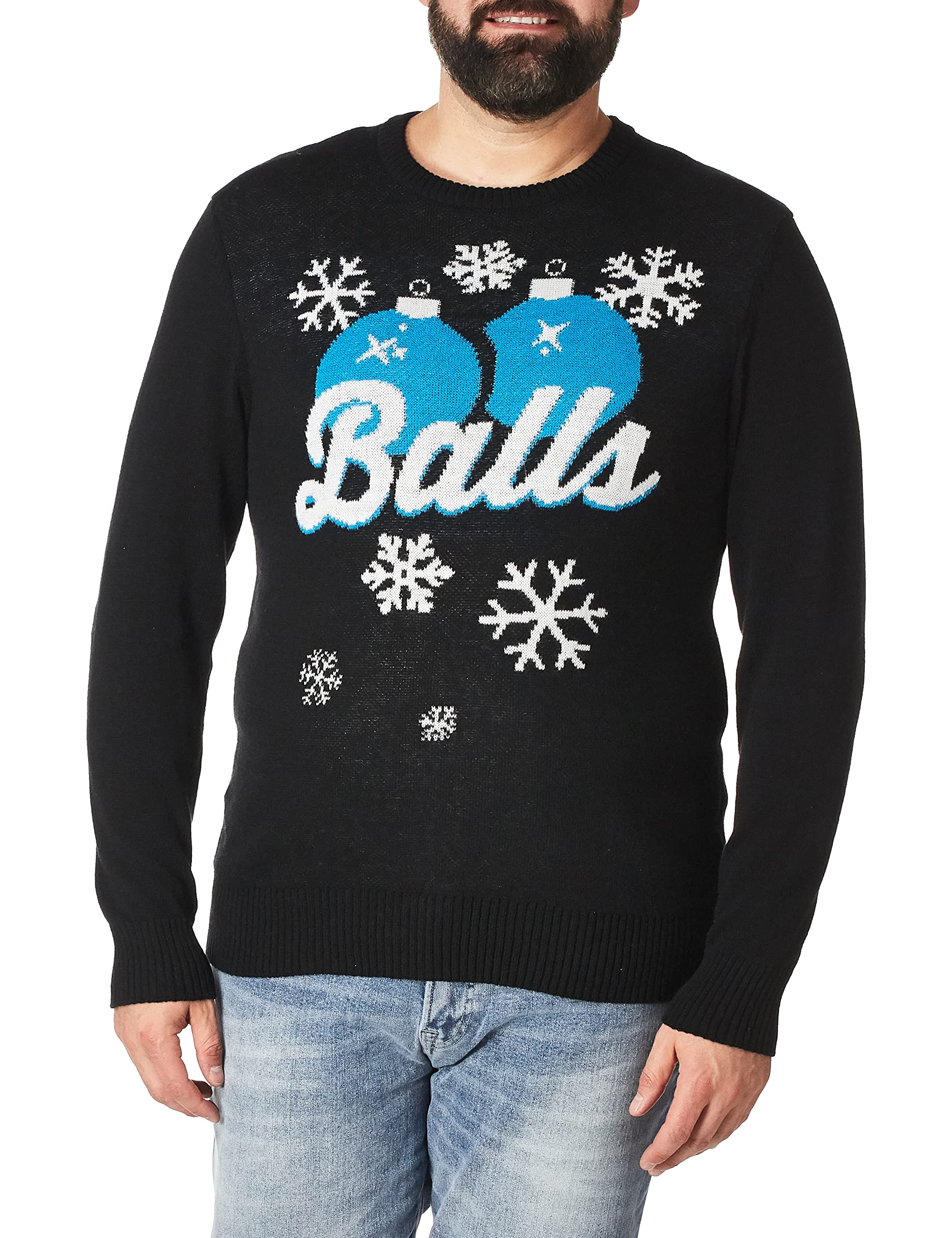 Hybrid Apparel Men's Ugly Christmas Sweater - Festive Holiday Pullover for Xmas Parties, Family Gatherings & Office Celebrations
