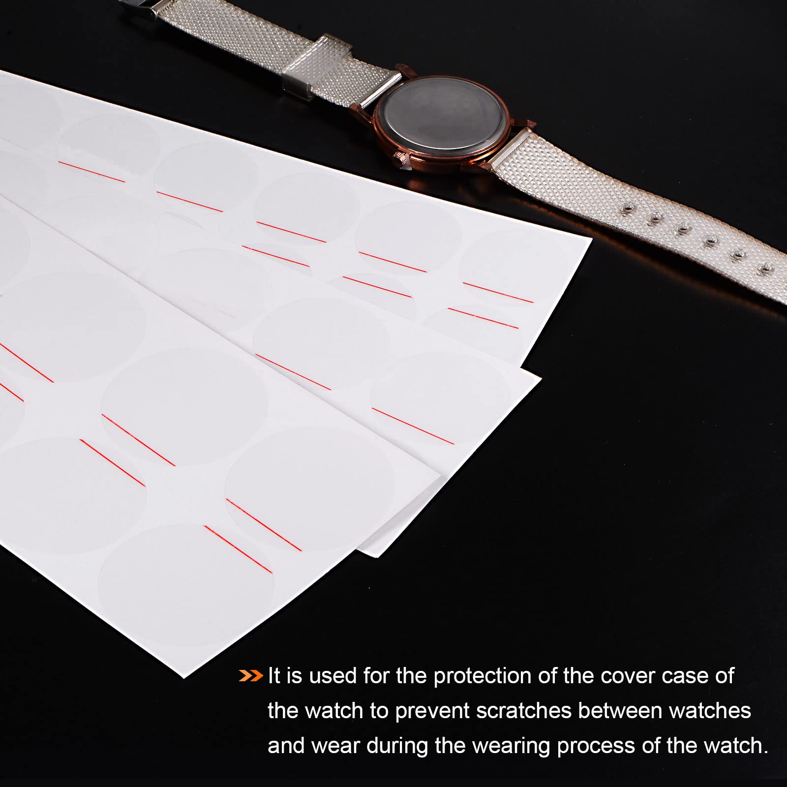 HARFINGTON Watch Back Cover Protective Film - PE Round Screen Protector for Smartwatch, Fitness Tracker & Activity Monitor - Scratch-Resistant, Bubble-Free, Easy Installation for Daily Wear & Workout Protection