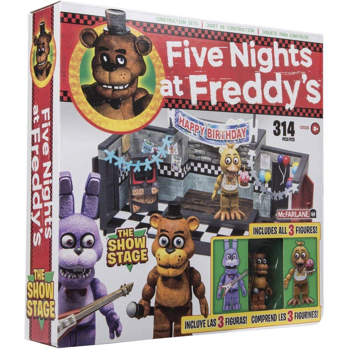 McFarlane Toys Five Nights at Freddy's The Show Stage Construction Set - FNAF Collectible Building Kit for Horror Game Fans, Perfect for Display & Role Play Scenes