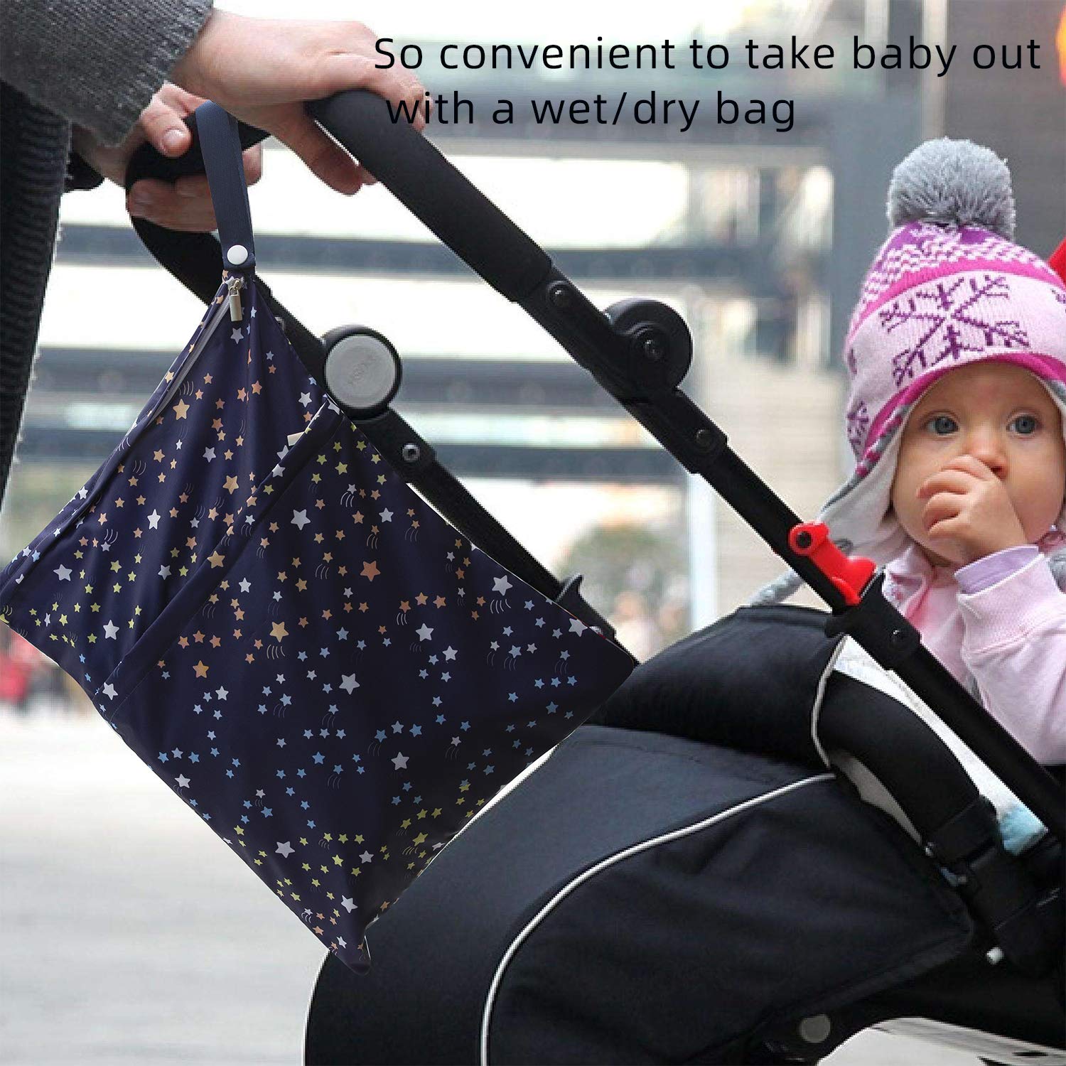 **Joyo Roy Waterproof Wet Dry Diaper Bag - Reusable Leakproof Diaper Wet/Dry Bag for Baby Essentials - Perfect for Travel, Swimming & Daycare**