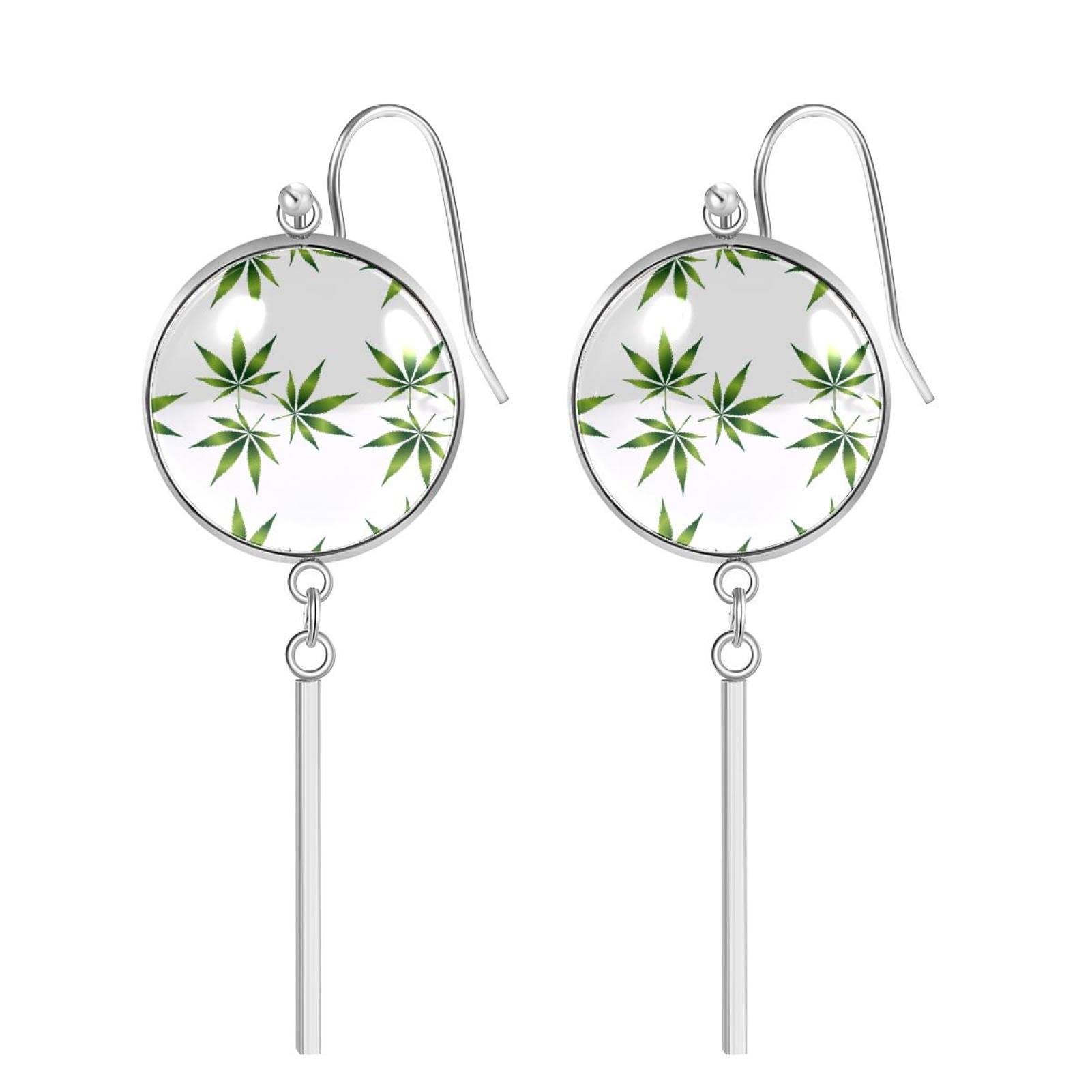 Stylish Cartoon Cat Stainless Steel Dangle Earrings for Women & Girls - Trendy Hanging Hoop Earrings with Vertical Bar & Round Glass - Perfect Fashion Jewelry Gift for Parties, Dating & Everyday Wear