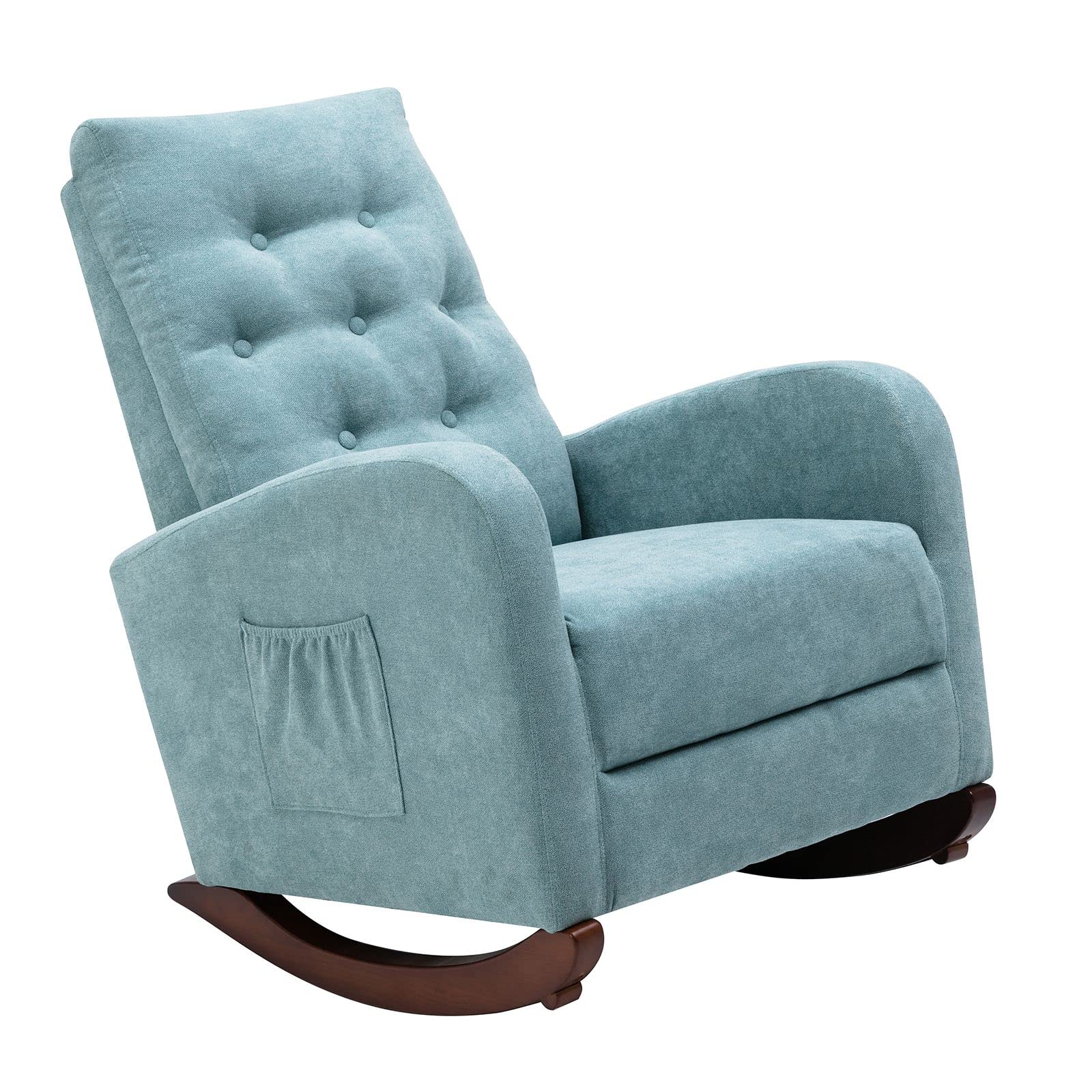 Comfortable Wingback Armchair - Linen Upholstered Living Room & Bedroom Sofa Chair - Elegant Decorative Accent for Home, Office, and Reading Nook