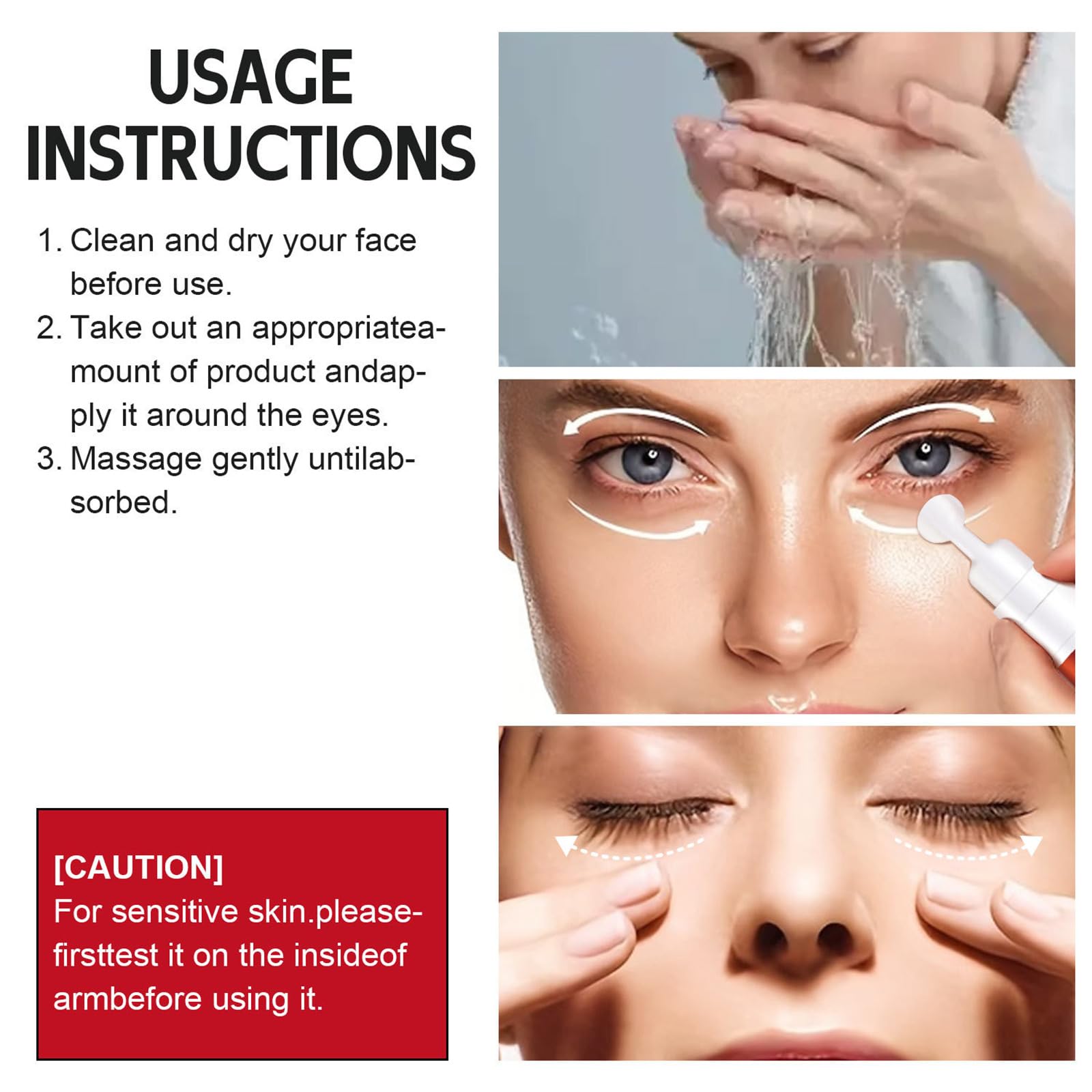 Retinol Firming Under Eye Cream - Anti Aging Eye Serum Stick for Dark Circles, Puffiness & Wrinkles - Daily Wrinkle Treatment with Collagen - Perfect for Night Routine & Travel Skincare