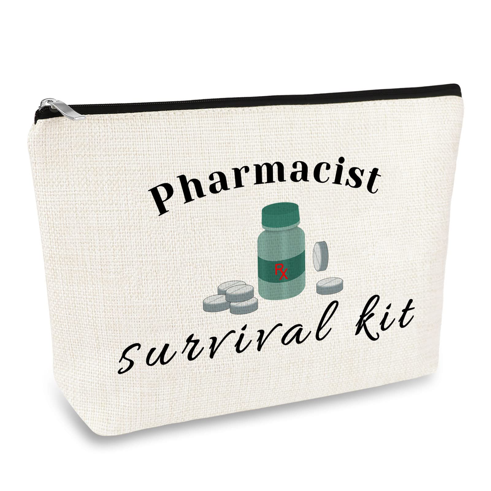 Pharmacist Gifts for Women & Men - Rx Pharmacy Cosmetic Bags & Makeup Pouch - Perfect Christmas, Birthday & Medical School Graduation Gift for Pharmacy Technicians, Nurses & Students - Inspirational Healthcare Worker Present for Work & Daily Use