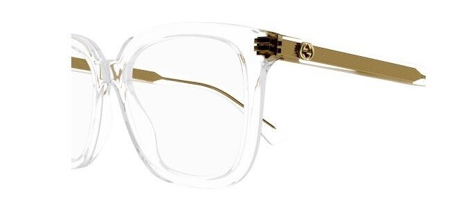 Gucci GG1319O 003 Crystal Rectangular Women's Eyeglasses - Stylish Designer Frames for Women | Perfect for Work, Reading & Fashion Accessories