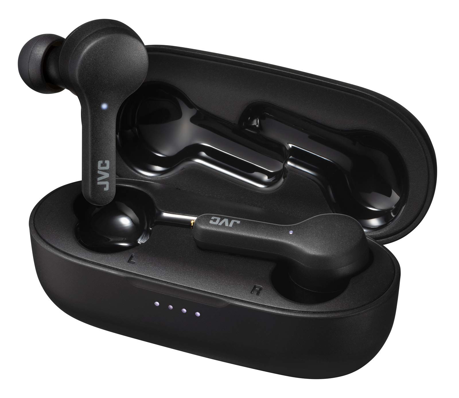 JVC Gumy True Wireless Earbuds with Bluetooth 5.0, IPX4 Waterproof, 15H Battery Life - Black | Compact Wireless Headphones for Gym, Running, Travel & Work