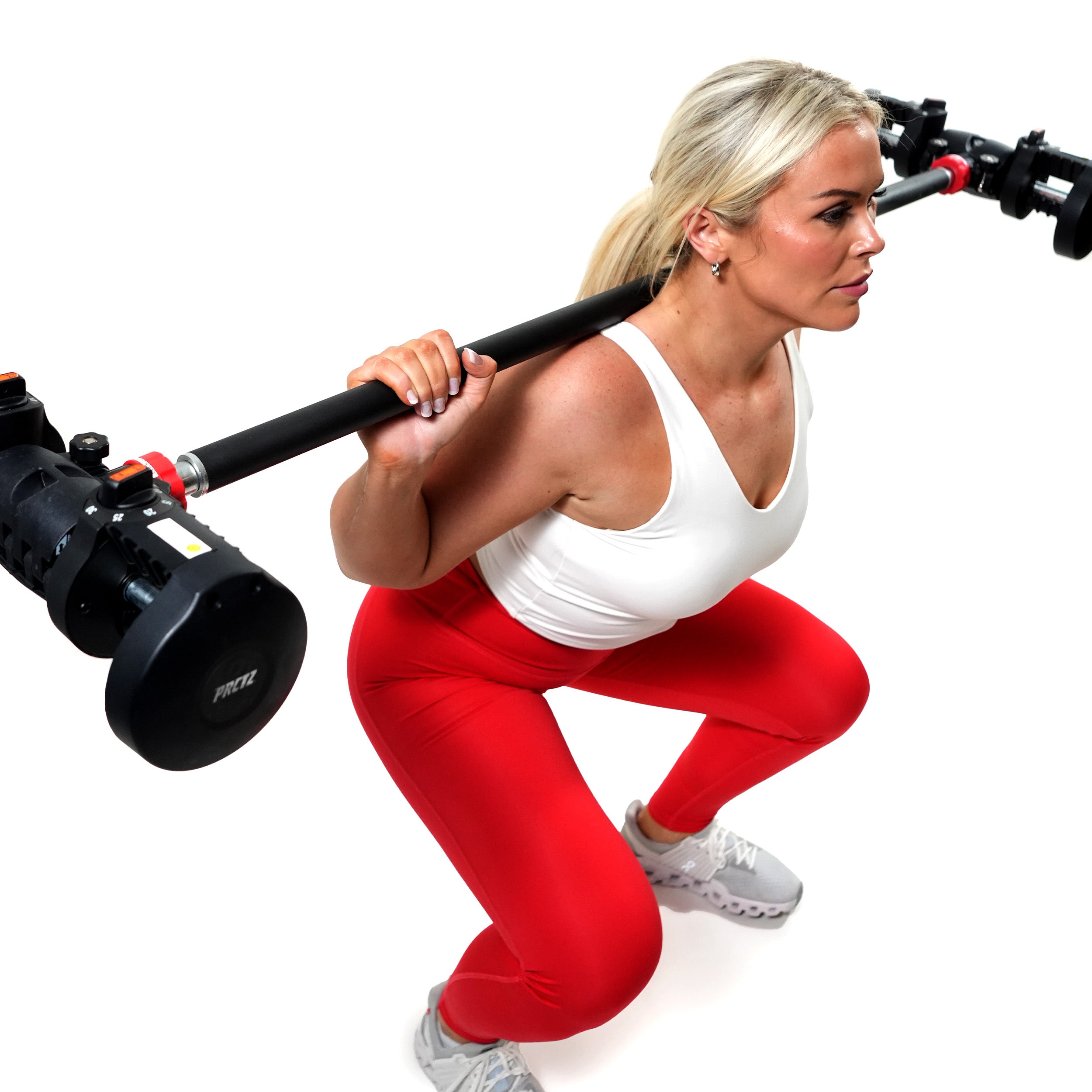 PRCTZ Modular Barbell & 10-30lb Quick Select Adjustable Dumbbell Set with Stand - Home Gym Strength Training Equipment for Weightlifting, CrossFit, and Full Body Workouts
